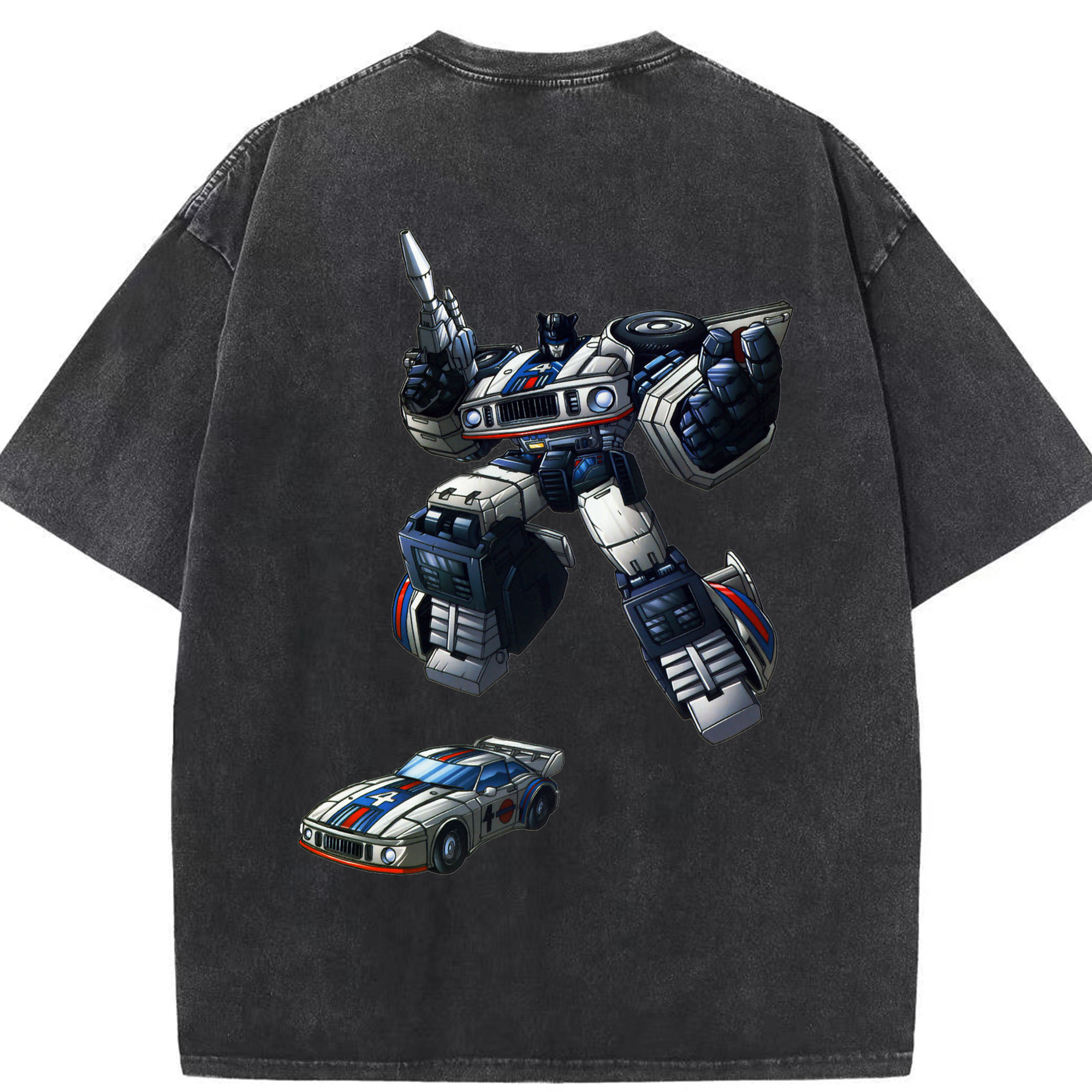 （画像用）  綿100% ヴィンテージ風 半袖Tシャツ（背面プリント）