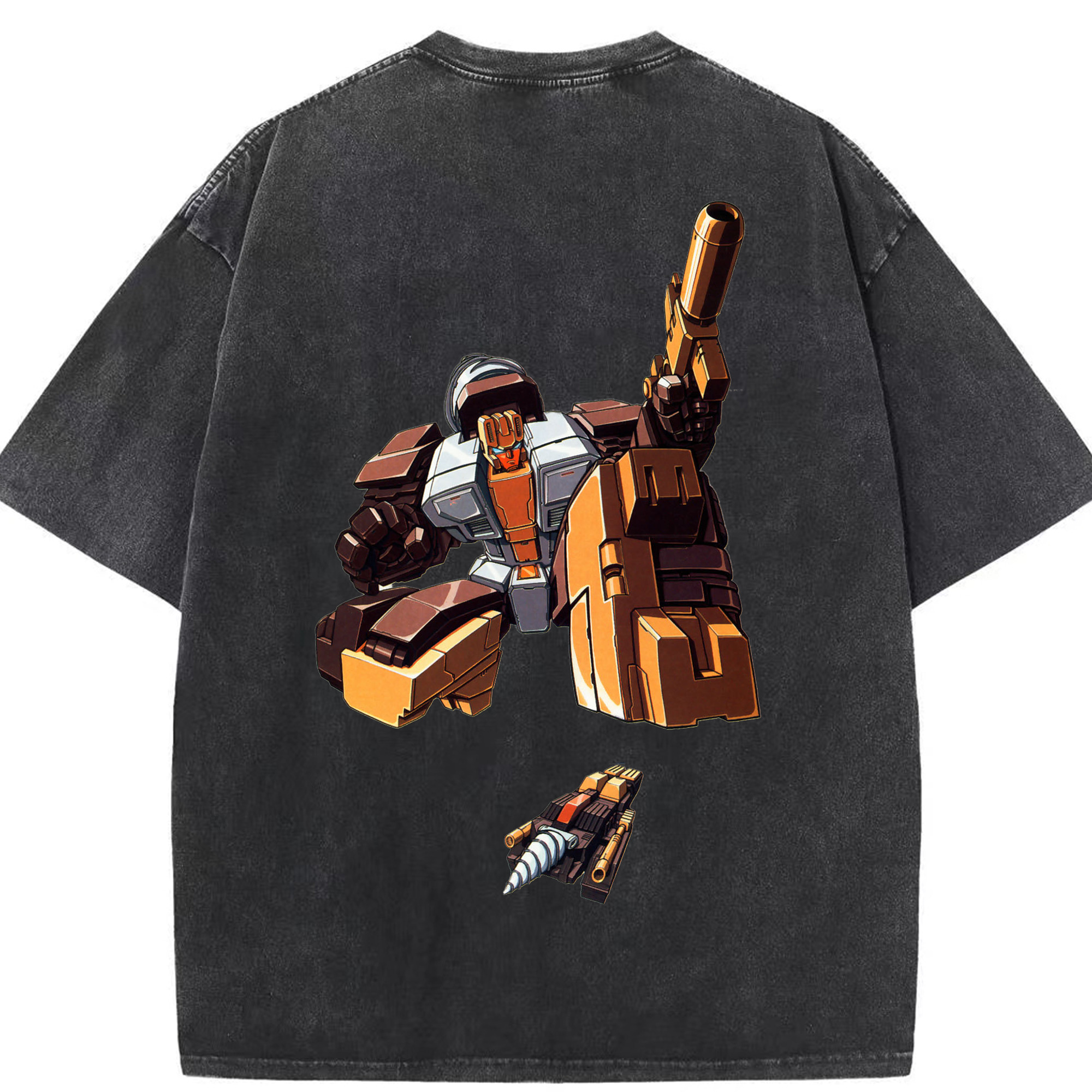 （画像用）  綿100% ヴィンテージ風 半袖Tシャツ（背面プリント）