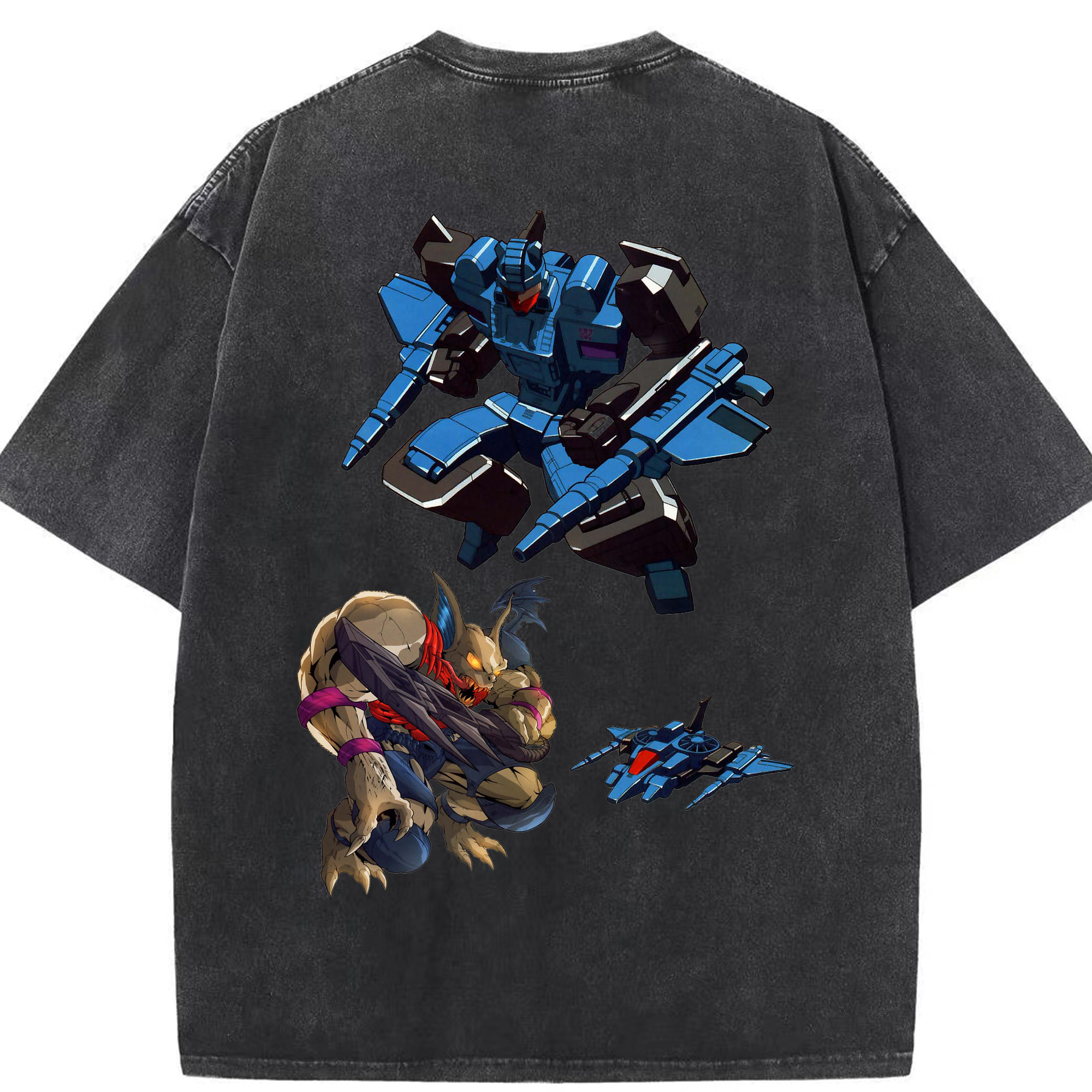 （画像用）  綿100% ヴィンテージ風 半袖Tシャツ（背面プリント）