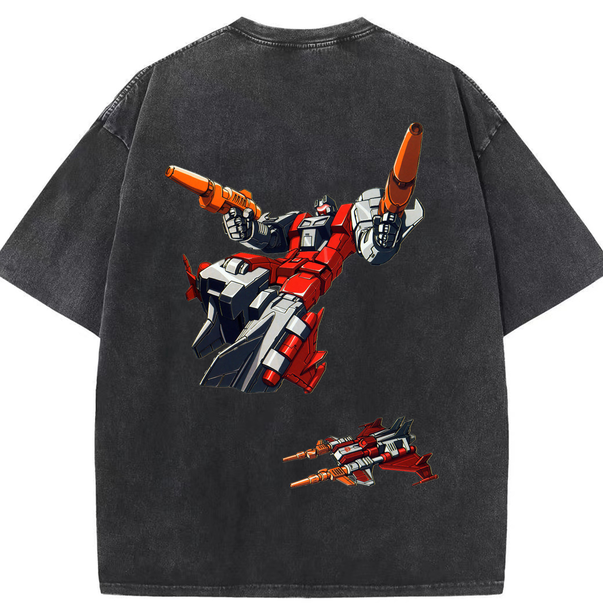 （画像用）  綿100% ヴィンテージ風 半袖Tシャツ（背面プリント）