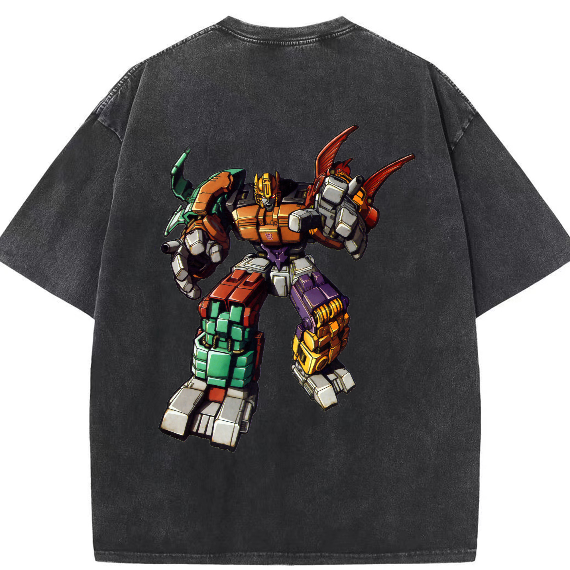（画像用）  綿100% ヴィンテージ風 半袖Tシャツ（背面プリント）