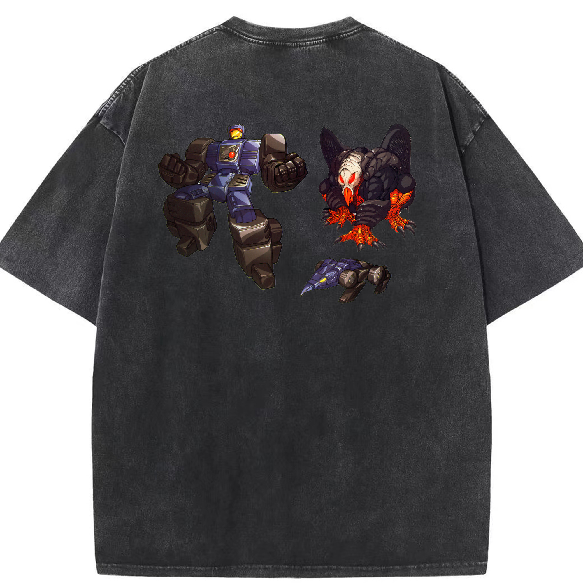 （画像用）  綿100% ヴィンテージ風 半袖Tシャツ（背面プリント）