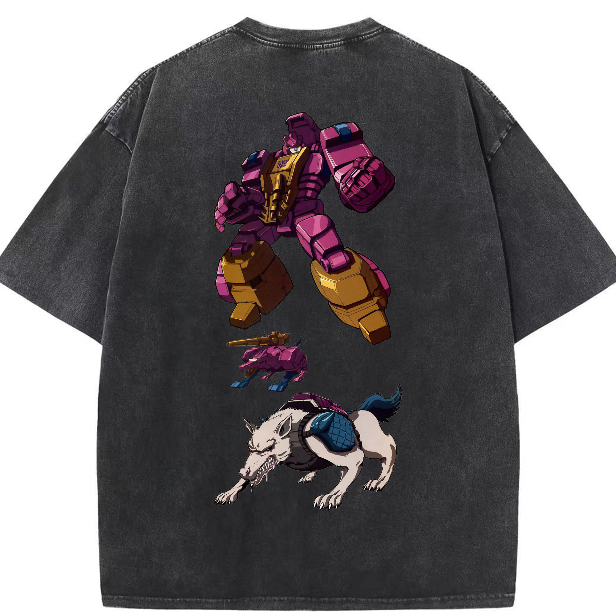（画像用）  綿100% ヴィンテージ風 半袖Tシャツ（背面プリント）