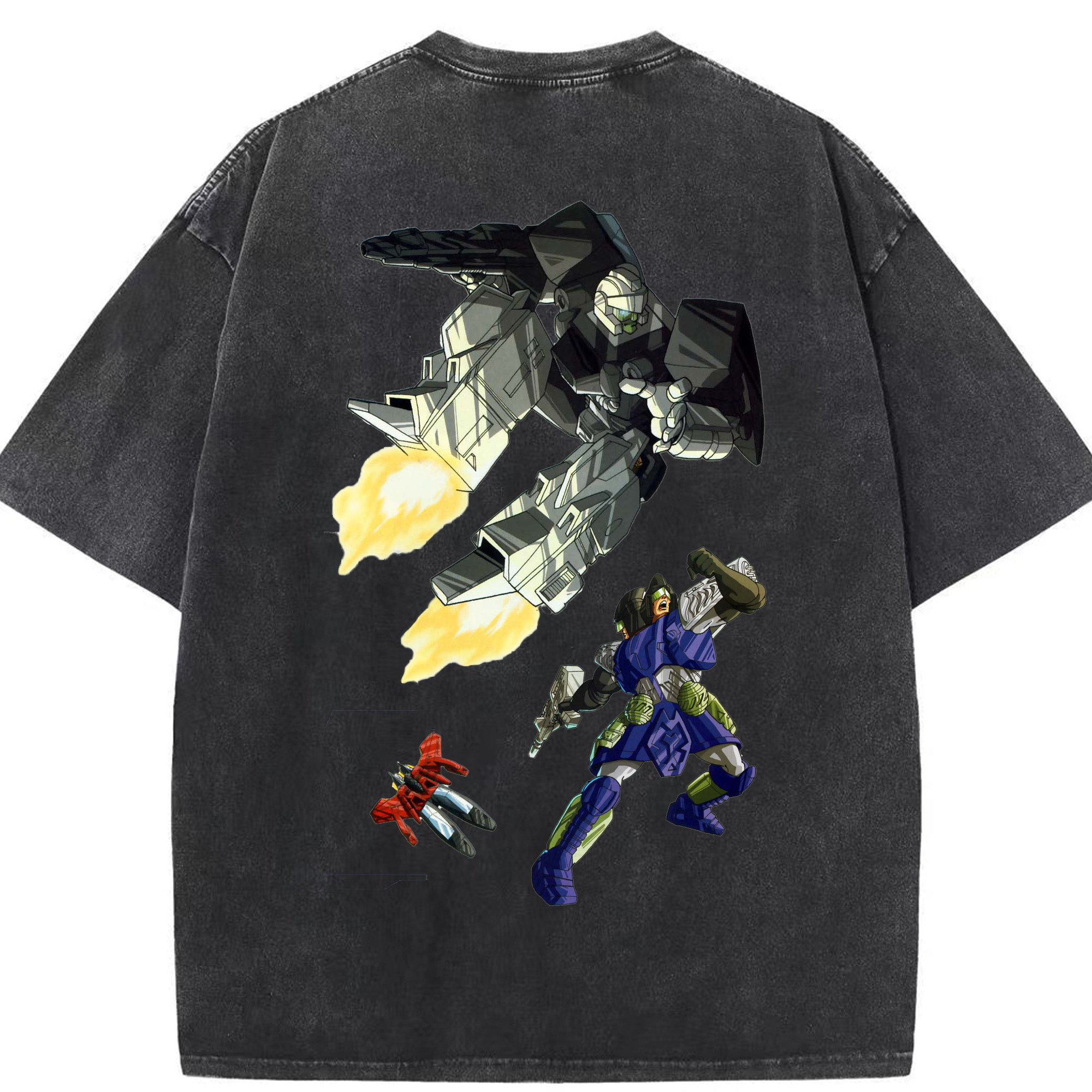 （画像用）  綿100% ヴィンテージ風 半袖Tシャツ（背面プリント）