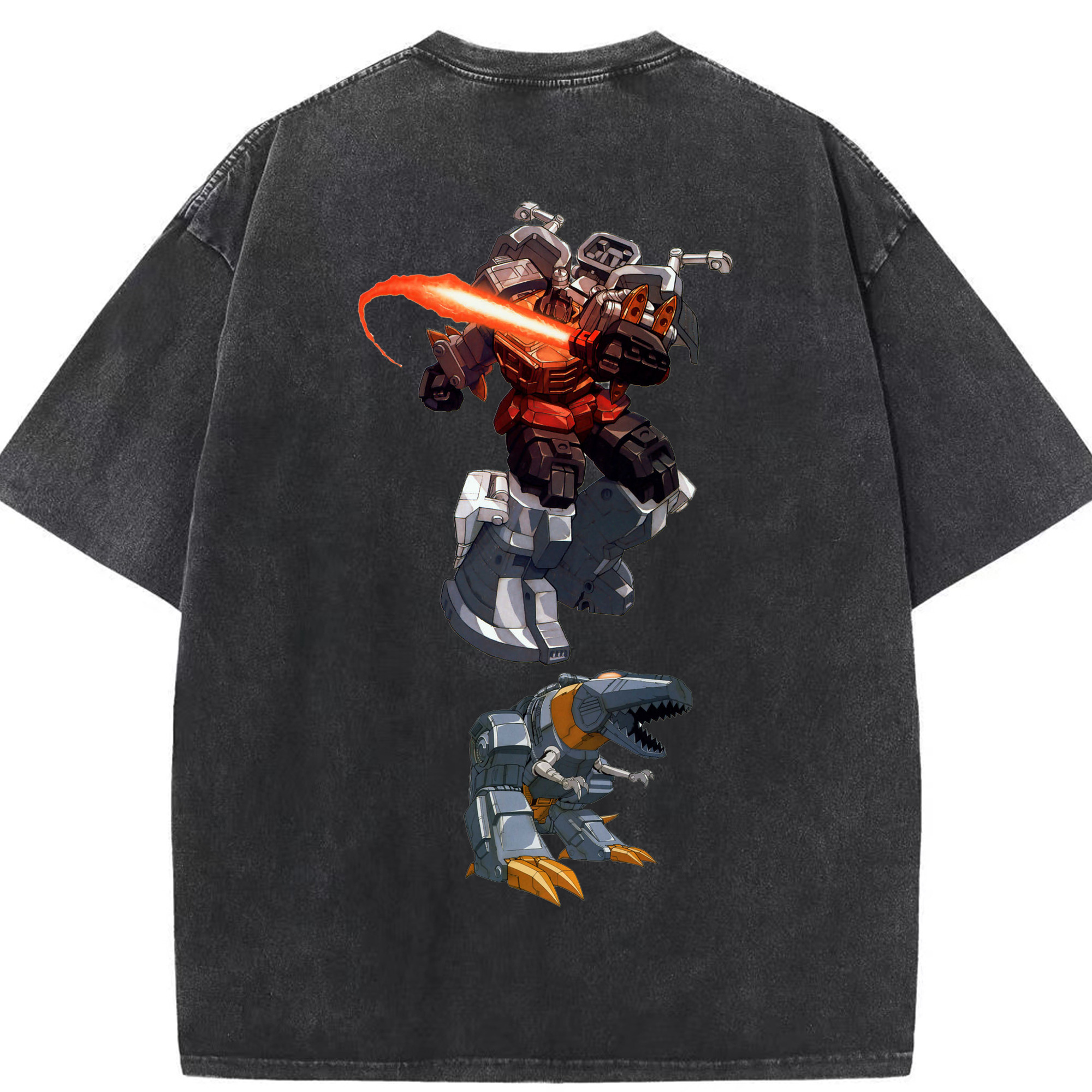 （画像用）  綿100% ヴィンテージ風 半袖Tシャツ（背面プリント）