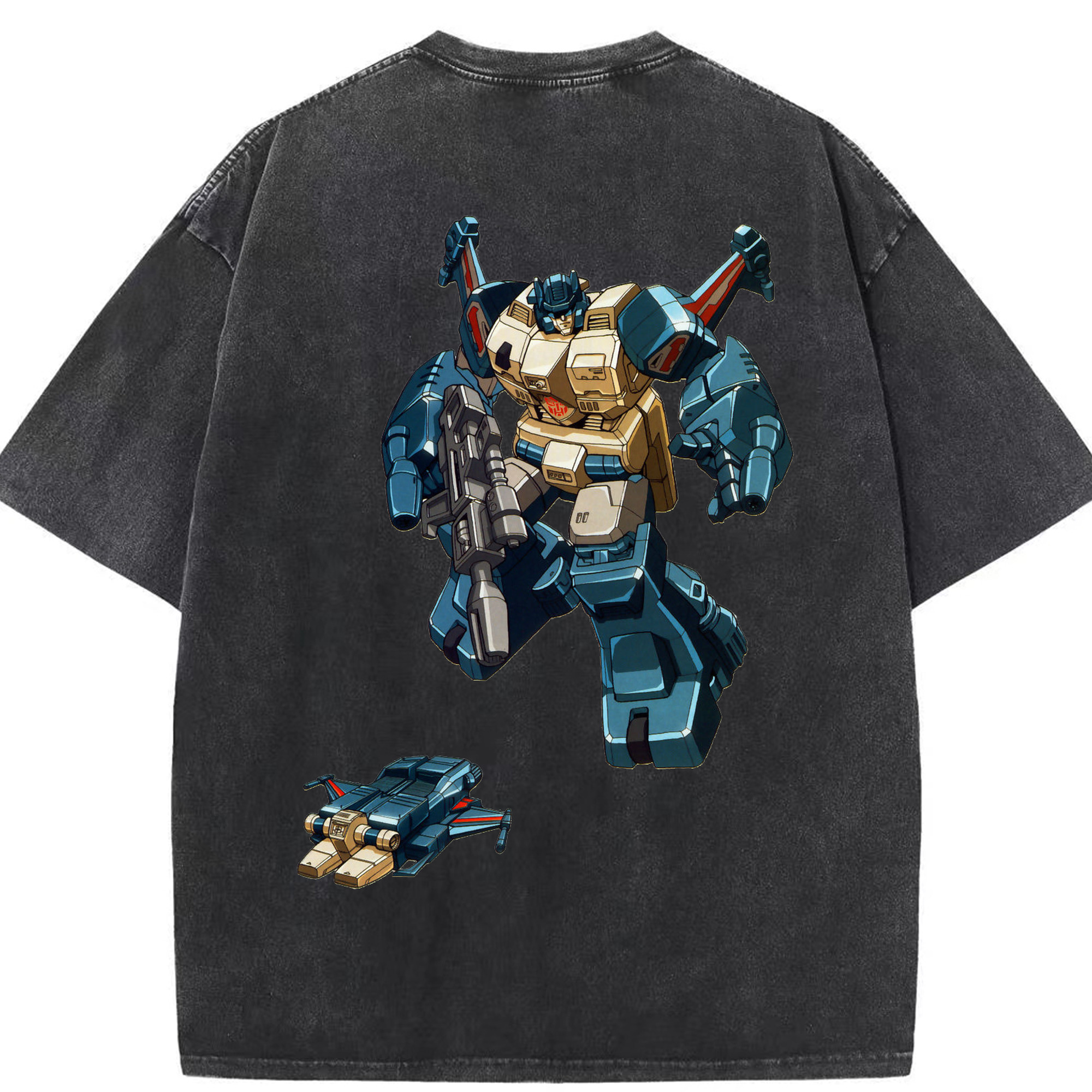 （画像用）  綿100% ヴィンテージ風 半袖Tシャツ（背面プリント）