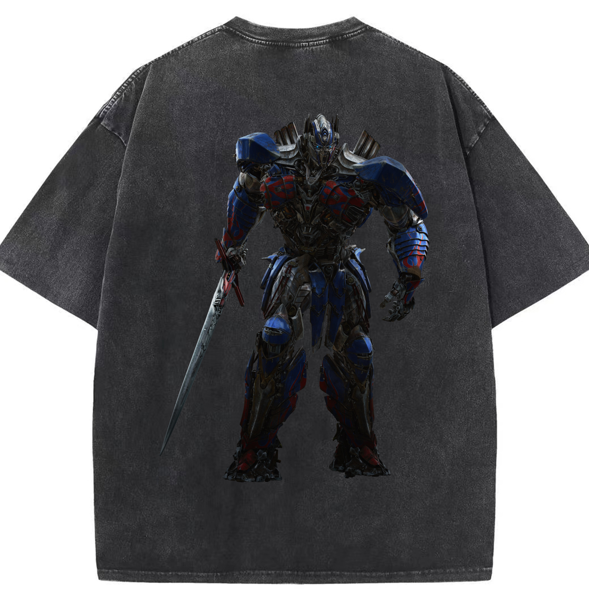 （画像用）  綿100% ヴィンテージ風 半袖Tシャツ（背面プリント）