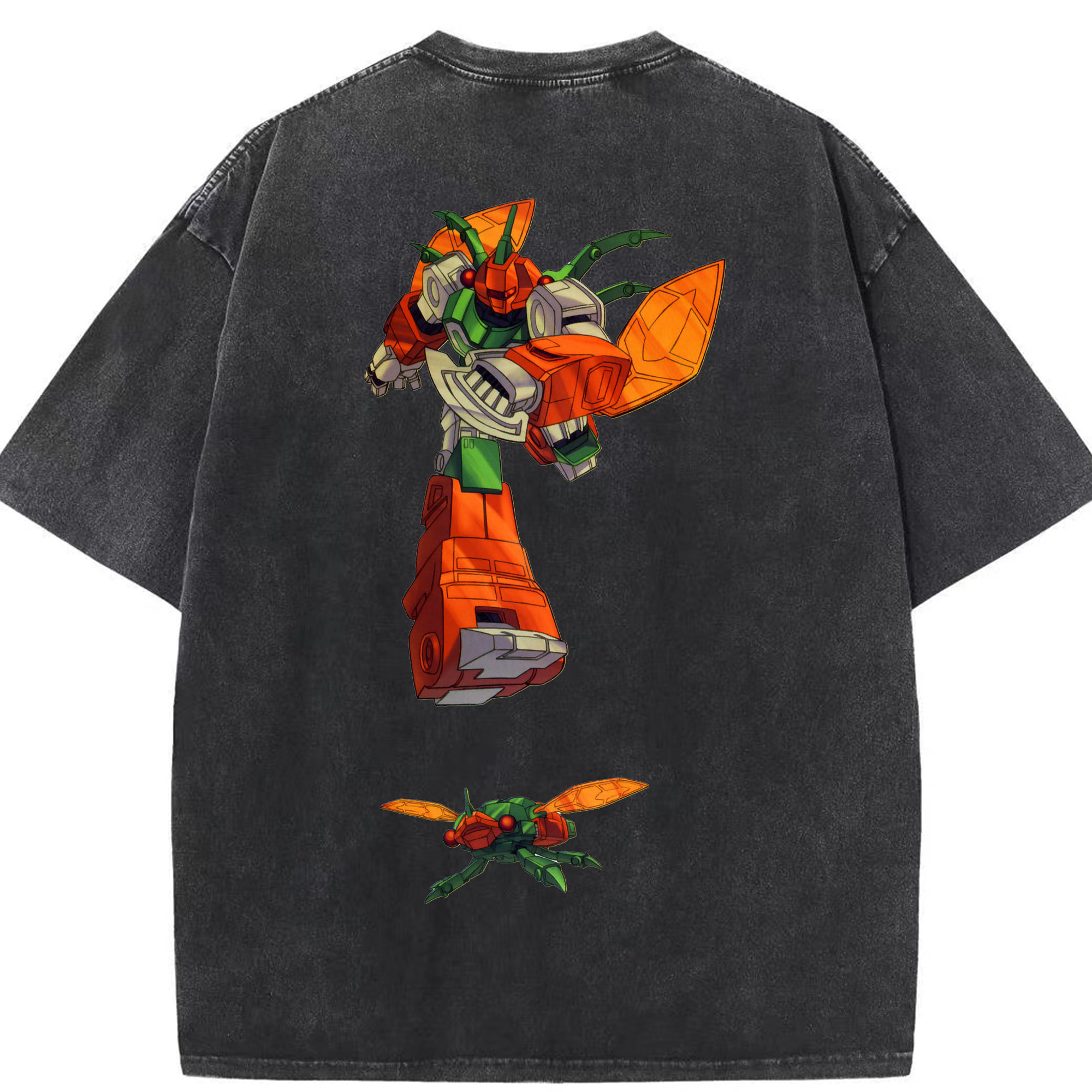 （画像用）  綿100% ヴィンテージ風 半袖Tシャツ（背面プリント）