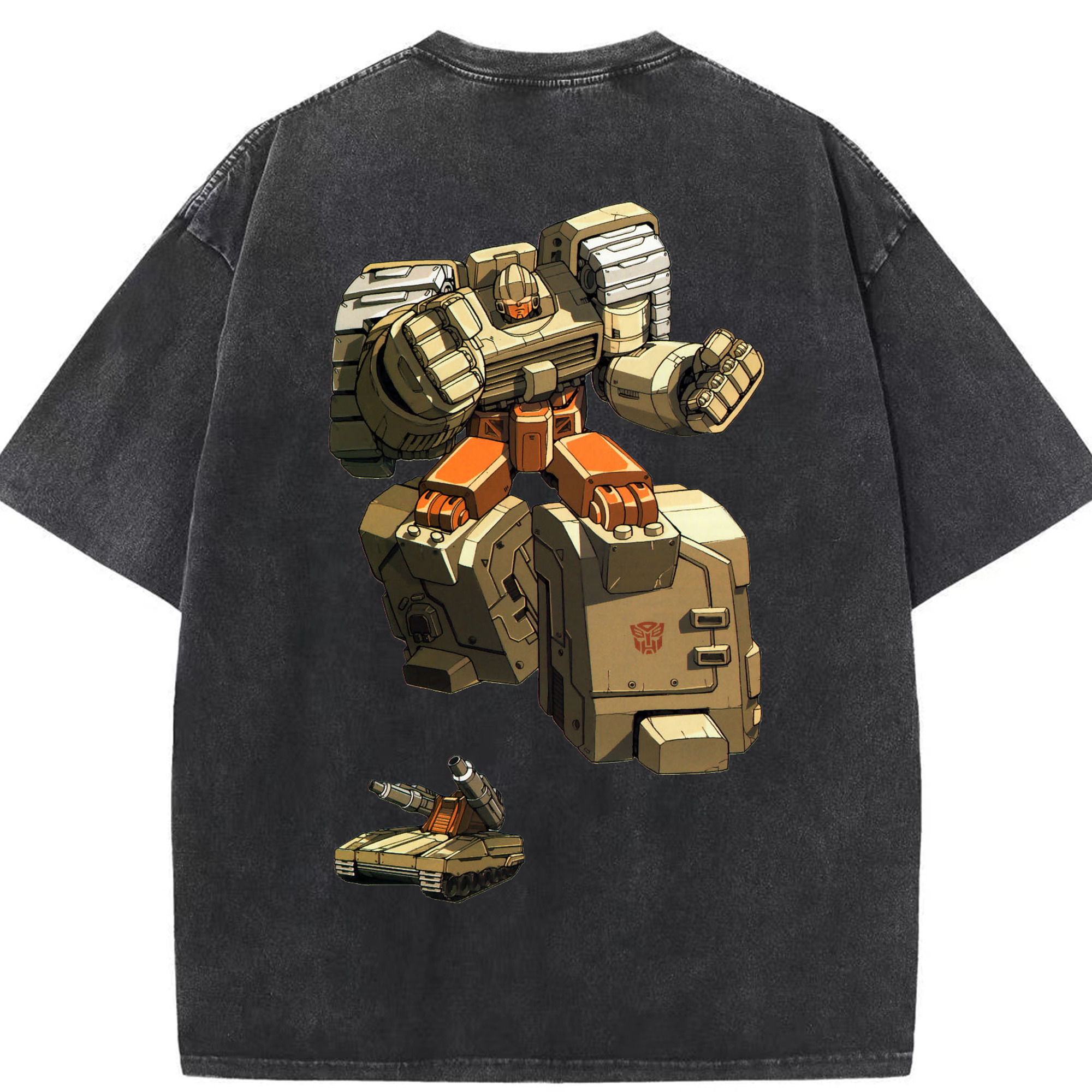 （画像用）  綿100% ヴィンテージ風 半袖Tシャツ（背面プリント）