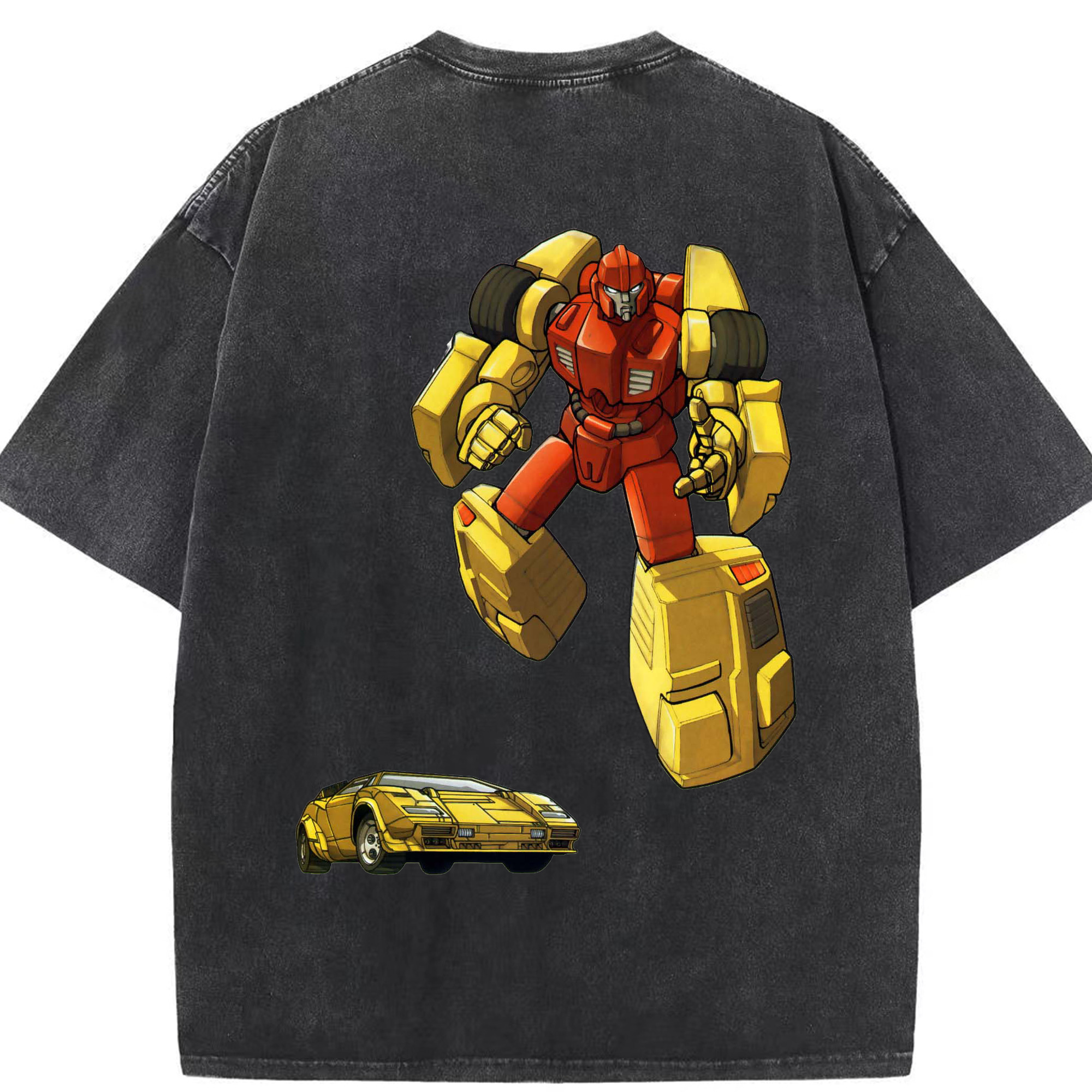 （画像用）  綿100% ヴィンテージ風 半袖Tシャツ（背面プリント）