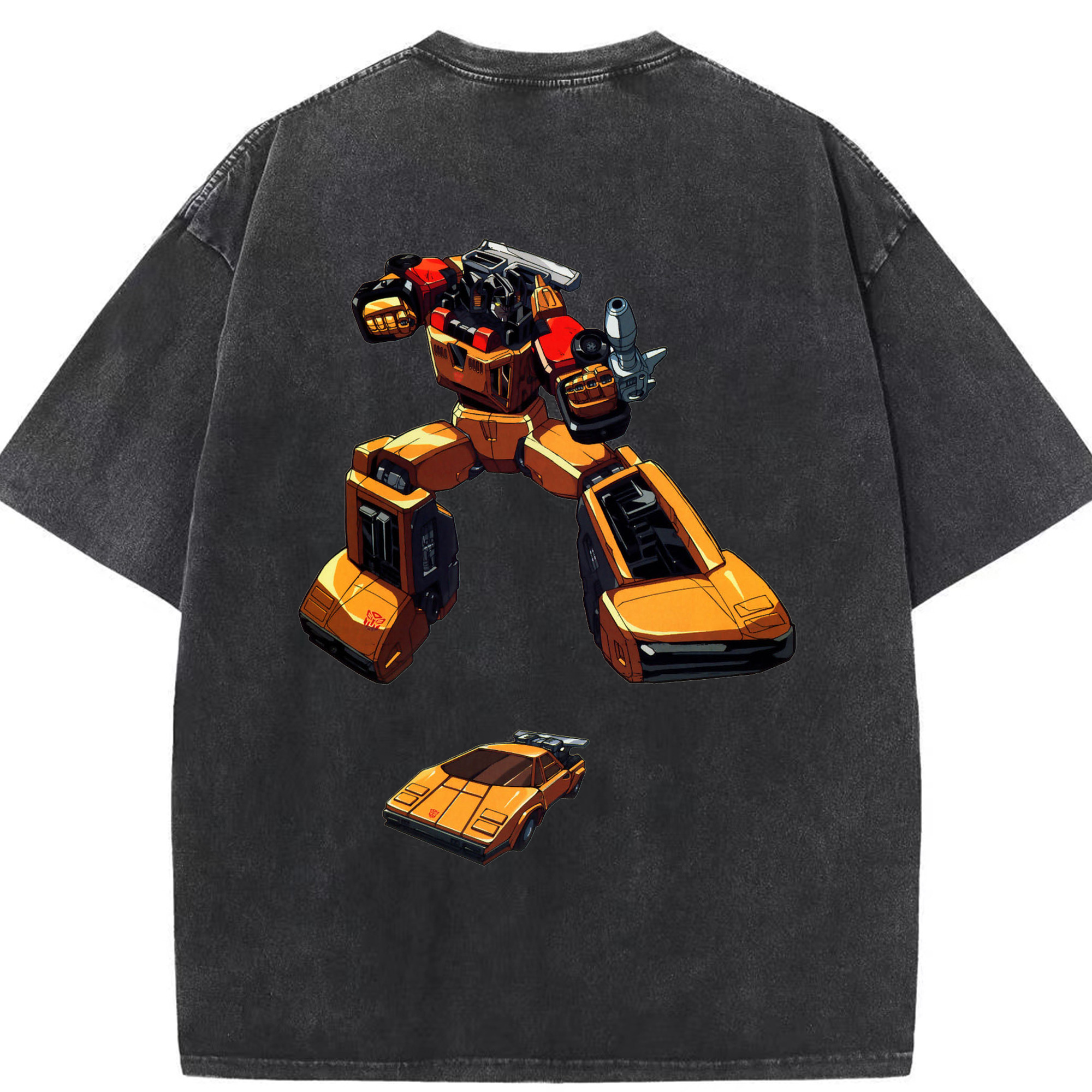 （画像用）  綿100% ヴィンテージ風 半袖Tシャツ（背面プリント）
