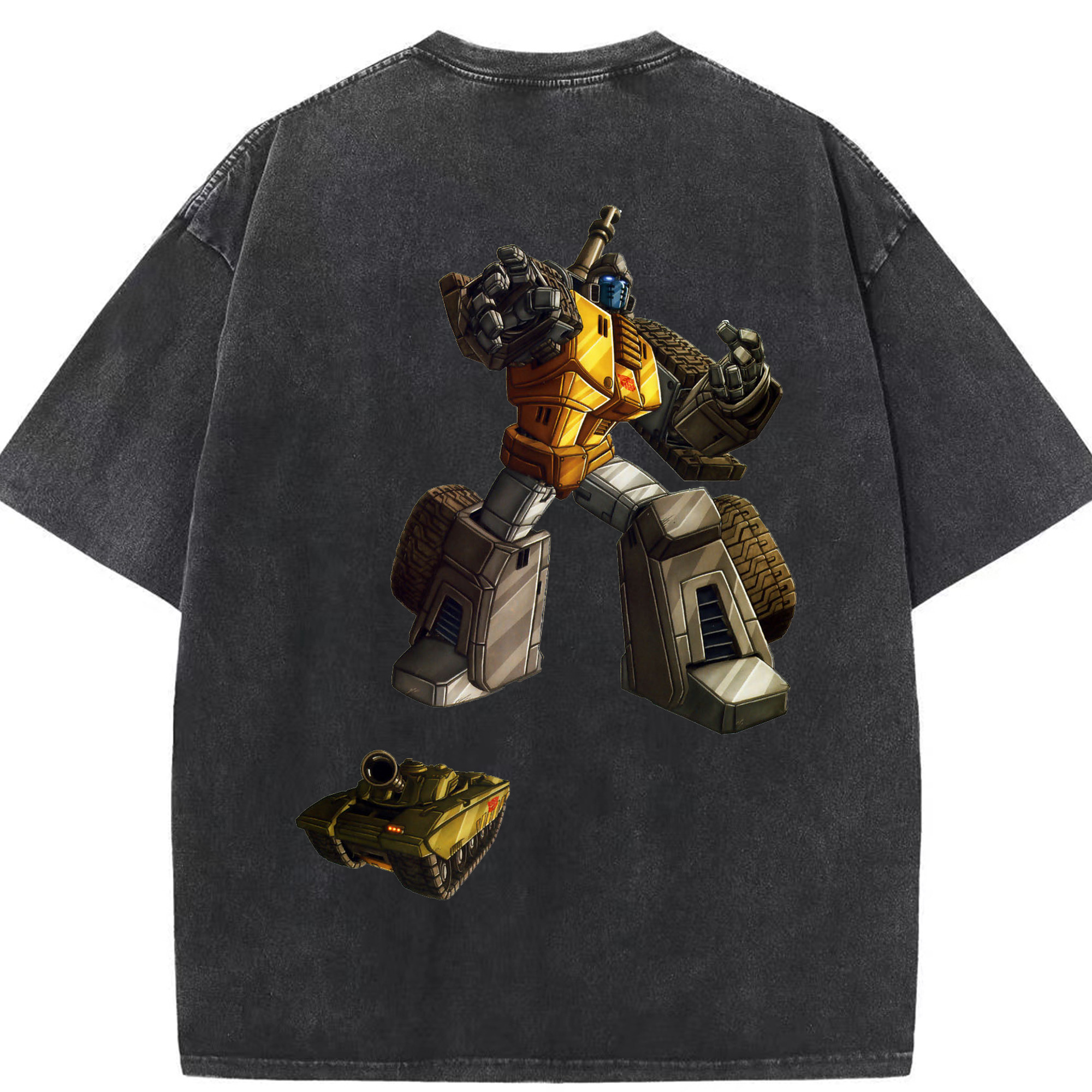 （画像用）  綿100% ヴィンテージ風 半袖Tシャツ（背面プリント）