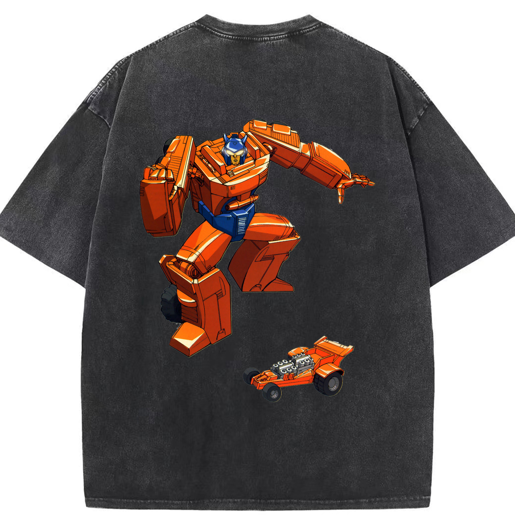 （画像用）  綿100% ヴィンテージ風 半袖Tシャツ（背面プリント）