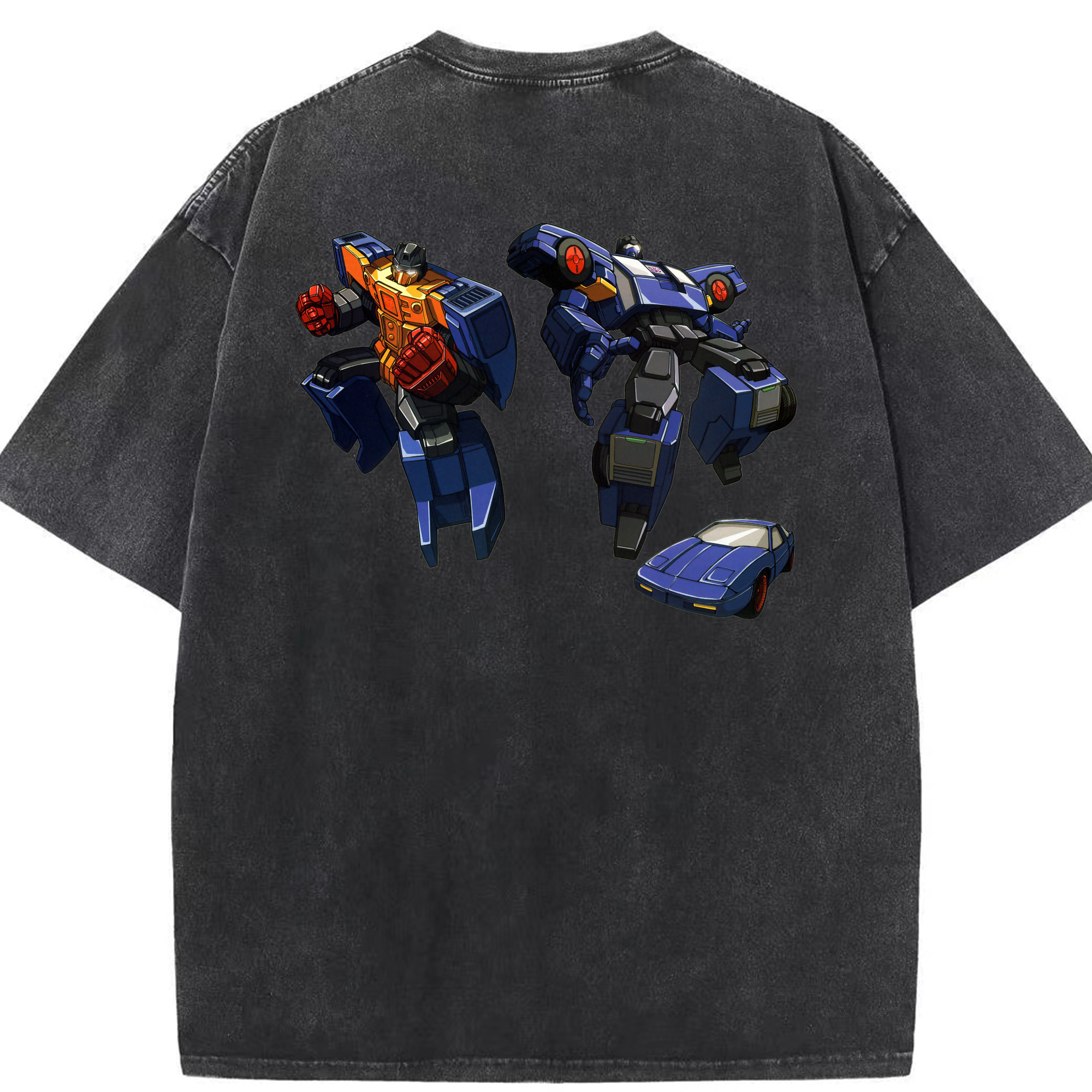 （画像用）  綿100% ヴィンテージ風 半袖Tシャツ（背面プリント）