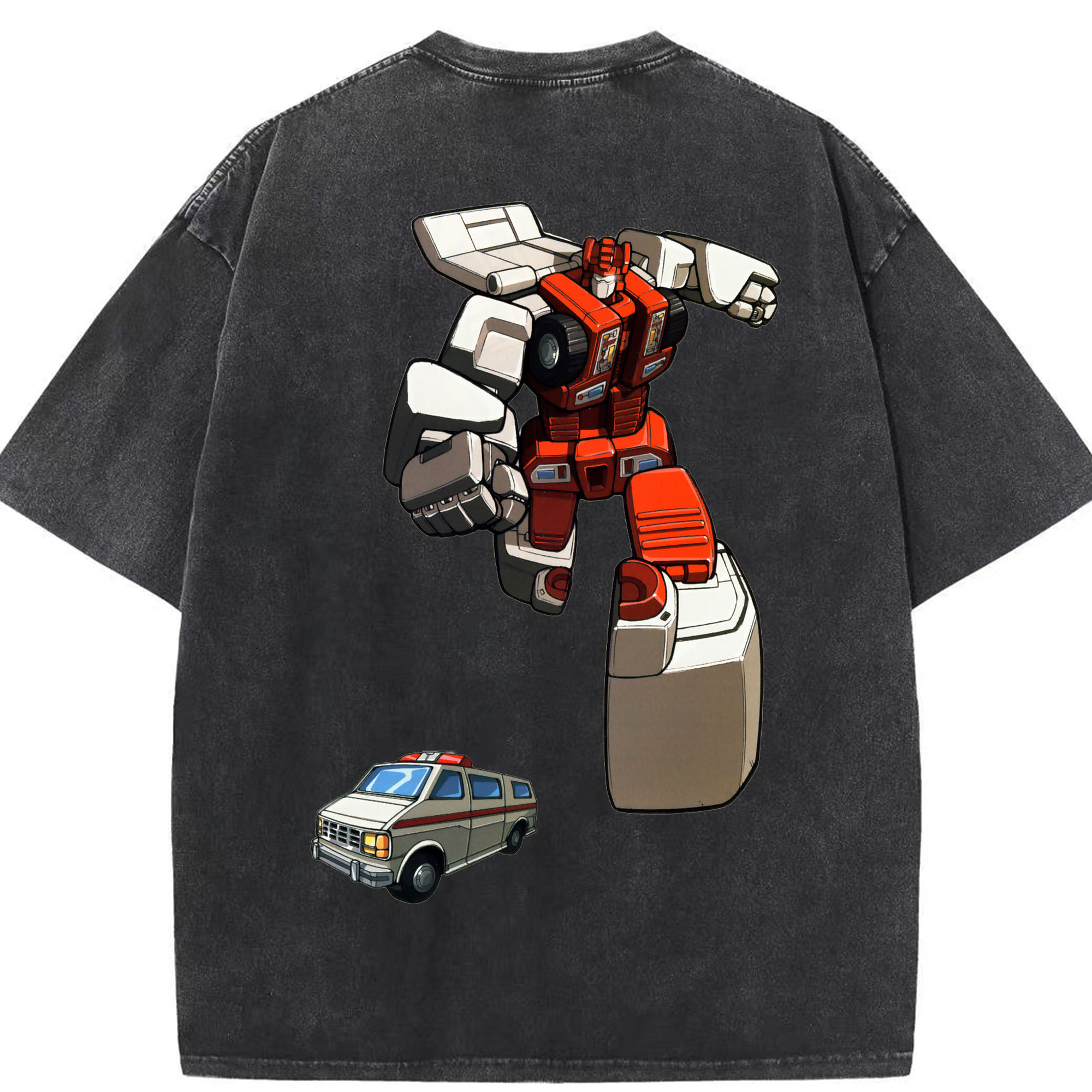 （画像用）  綿100% ヴィンテージ風 半袖Tシャツ（背面プリント）