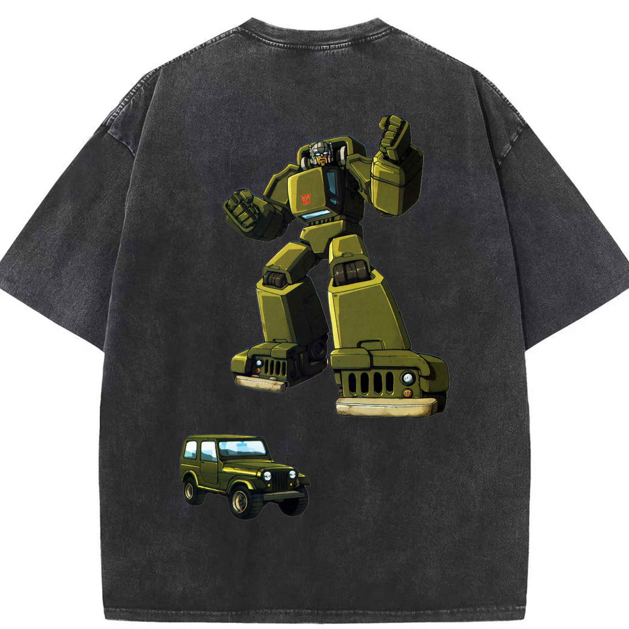 （画像用）  綿100% ヴィンテージ風 半袖Tシャツ（背面プリント）