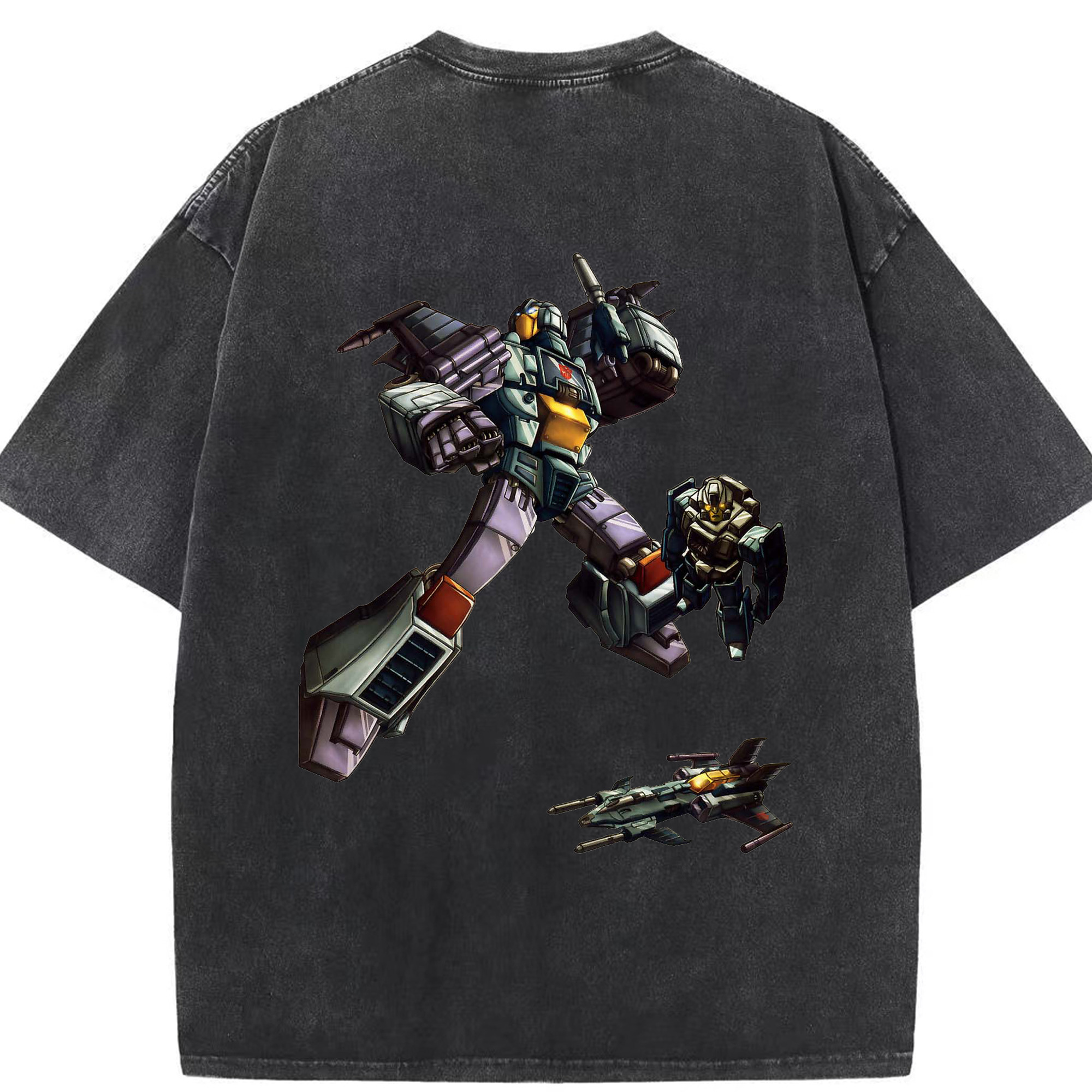 （画像用）  綿100% ヴィンテージ風 半袖Tシャツ（背面プリント）