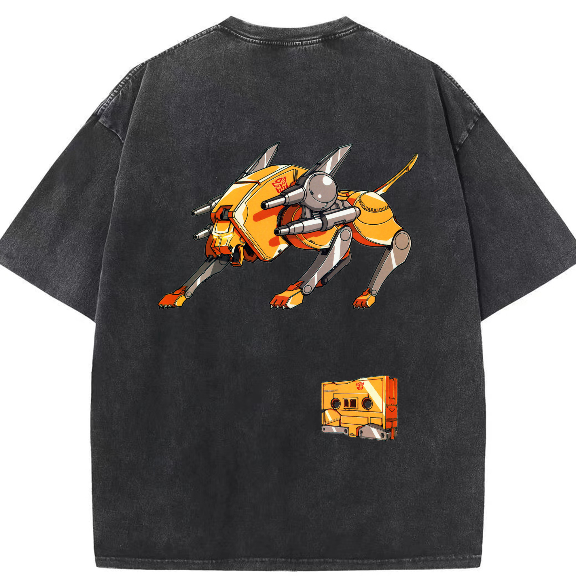 （画像用）  綿100% ヴィンテージ風 半袖Tシャツ（背面プリント）