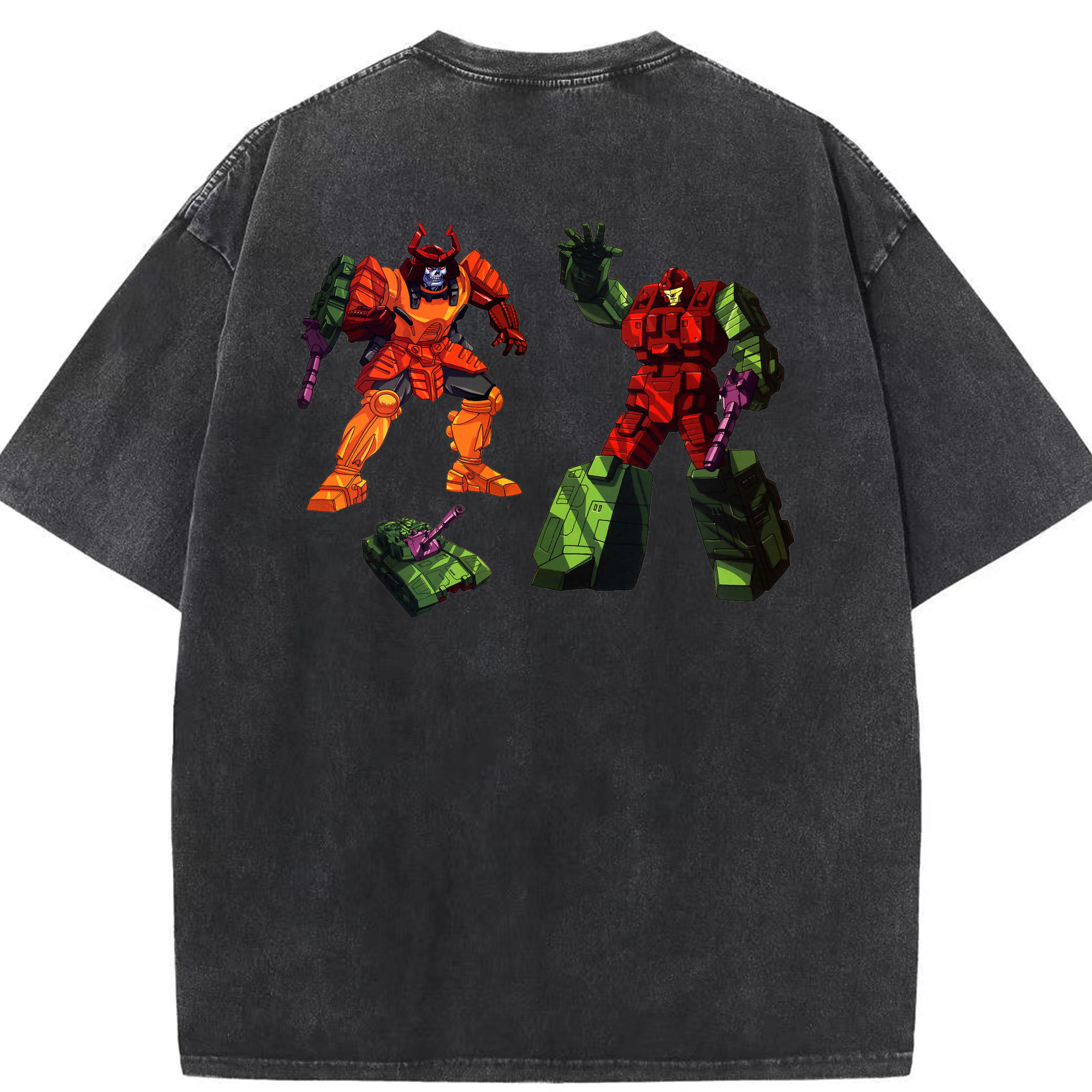 （画像用）  綿100% ヴィンテージ風 半袖Tシャツ（背面プリント）