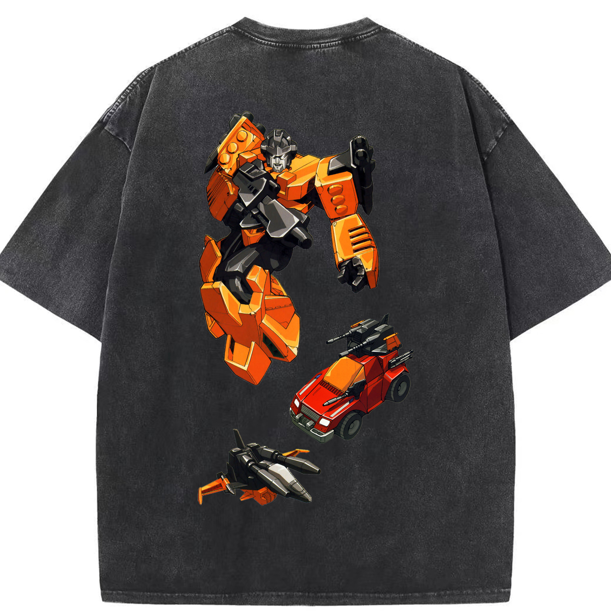 （画像用）  綿100% ヴィンテージ風 半袖Tシャツ（背面プリント）
