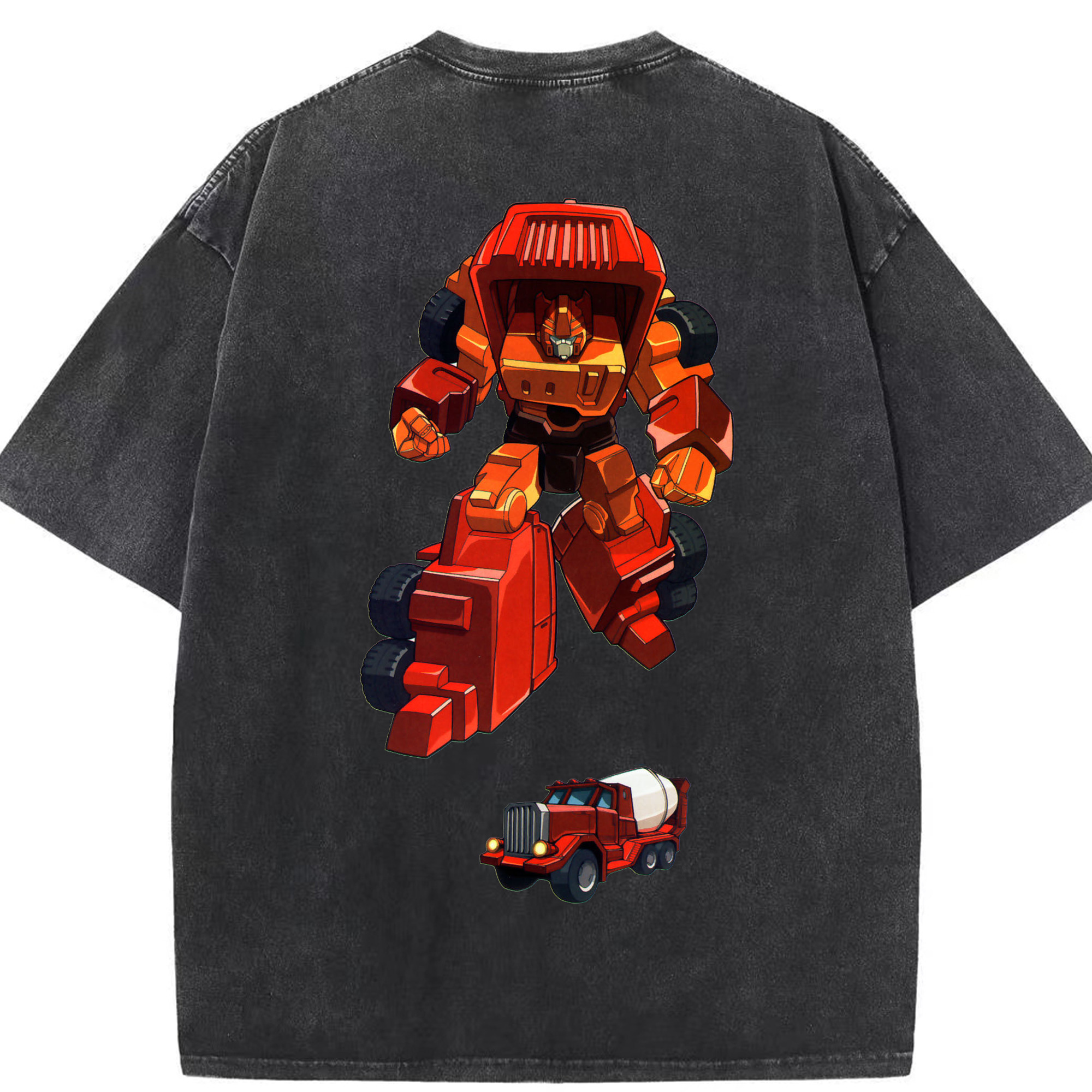 （画像用）  綿100% ヴィンテージ風 半袖Tシャツ（背面プリント）