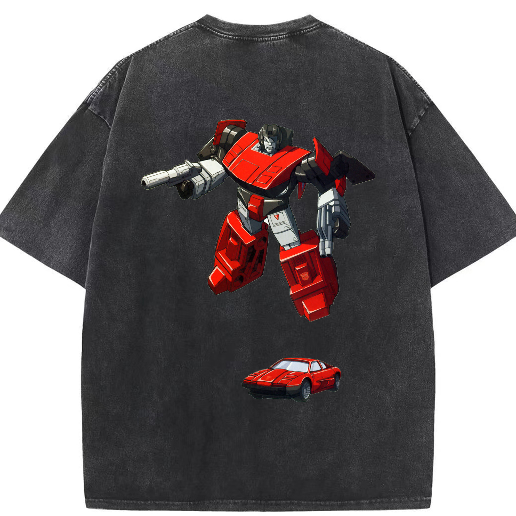 （画像用）  綿100% ヴィンテージ風 半袖Tシャツ（背面プリント）