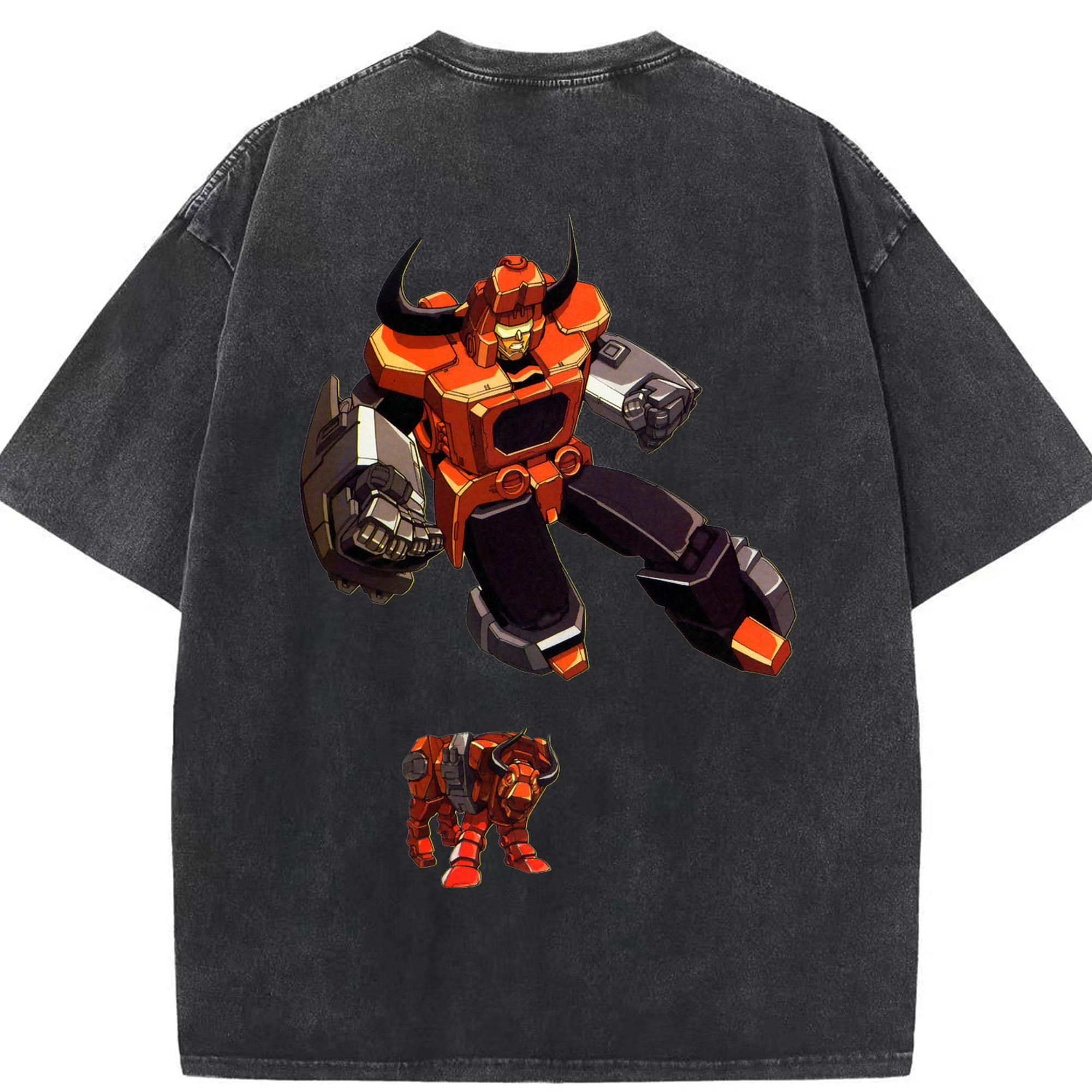 （画像用）  綿100% ヴィンテージ風 半袖Tシャツ（背面プリント）