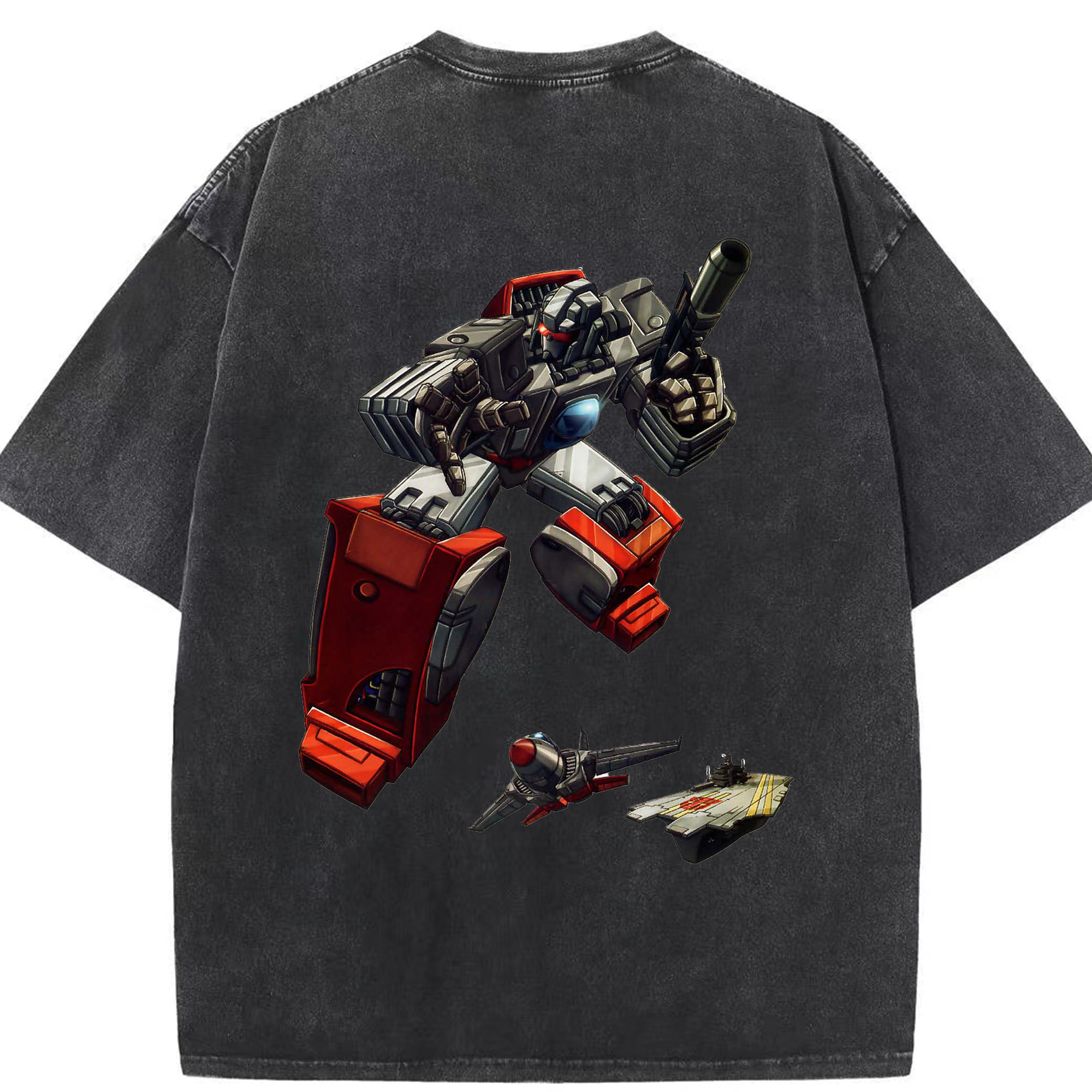 （画像用）  綿100% ヴィンテージ風 半袖Tシャツ（背面プリント）