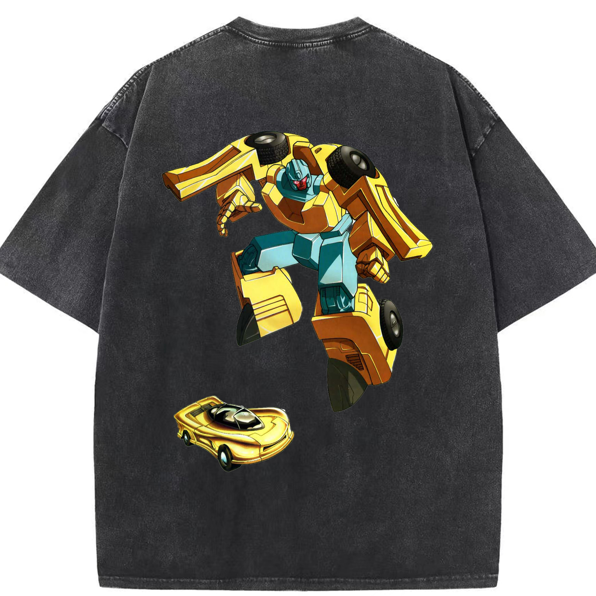 （画像用）  綿100% ヴィンテージ風 半袖Tシャツ（背面プリント）