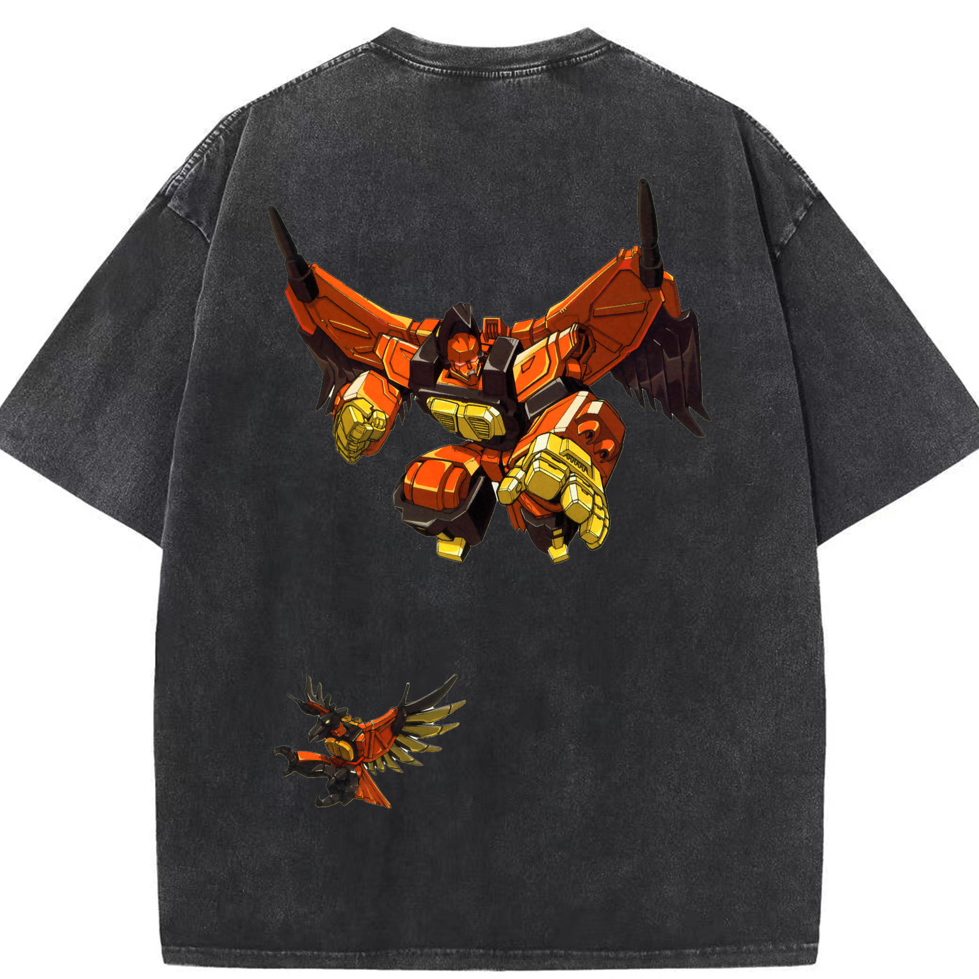 （画像用）  綿100% ヴィンテージ風 半袖Tシャツ（背面プリント）
