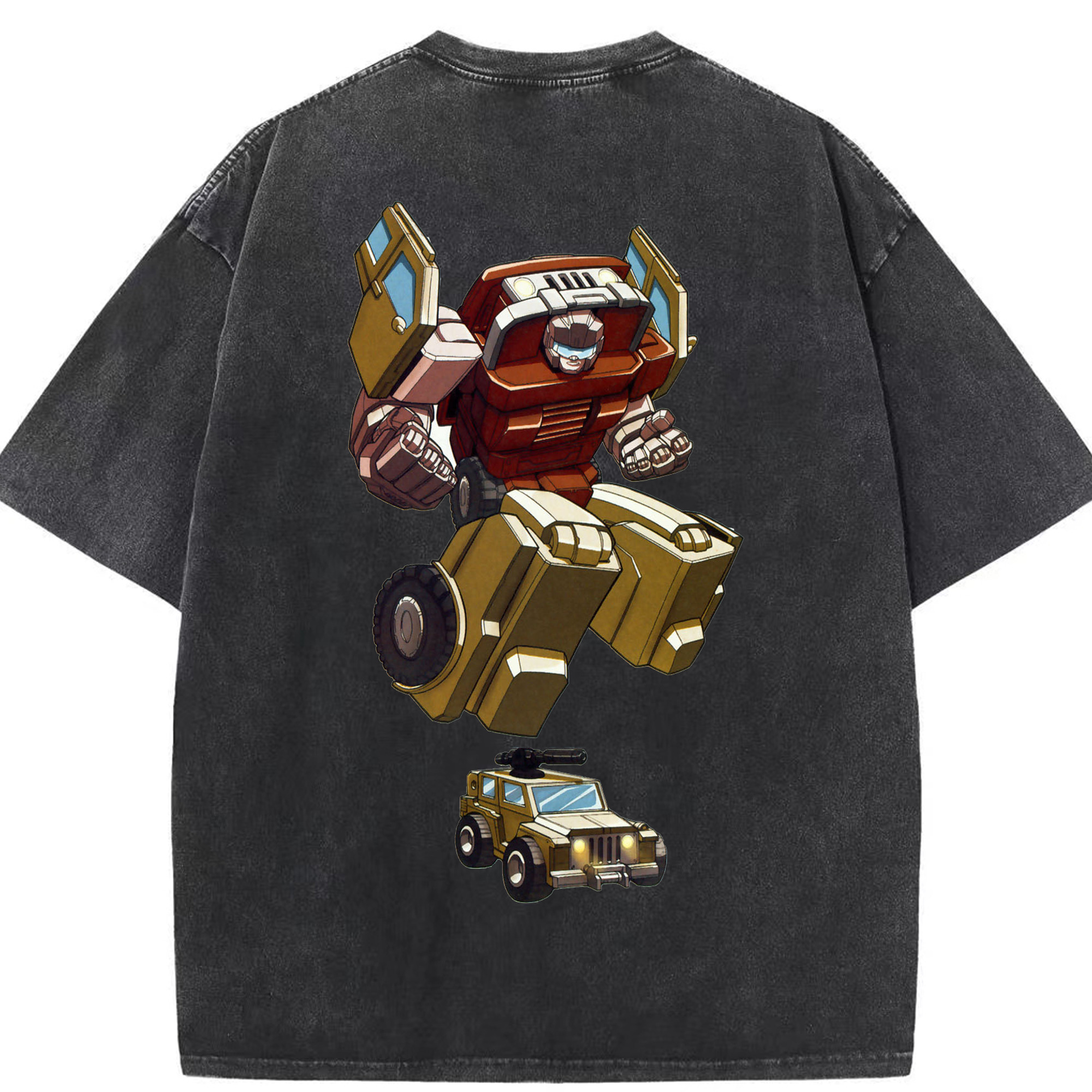（画像用）  綿100% ヴィンテージ風 半袖Tシャツ（背面プリント）