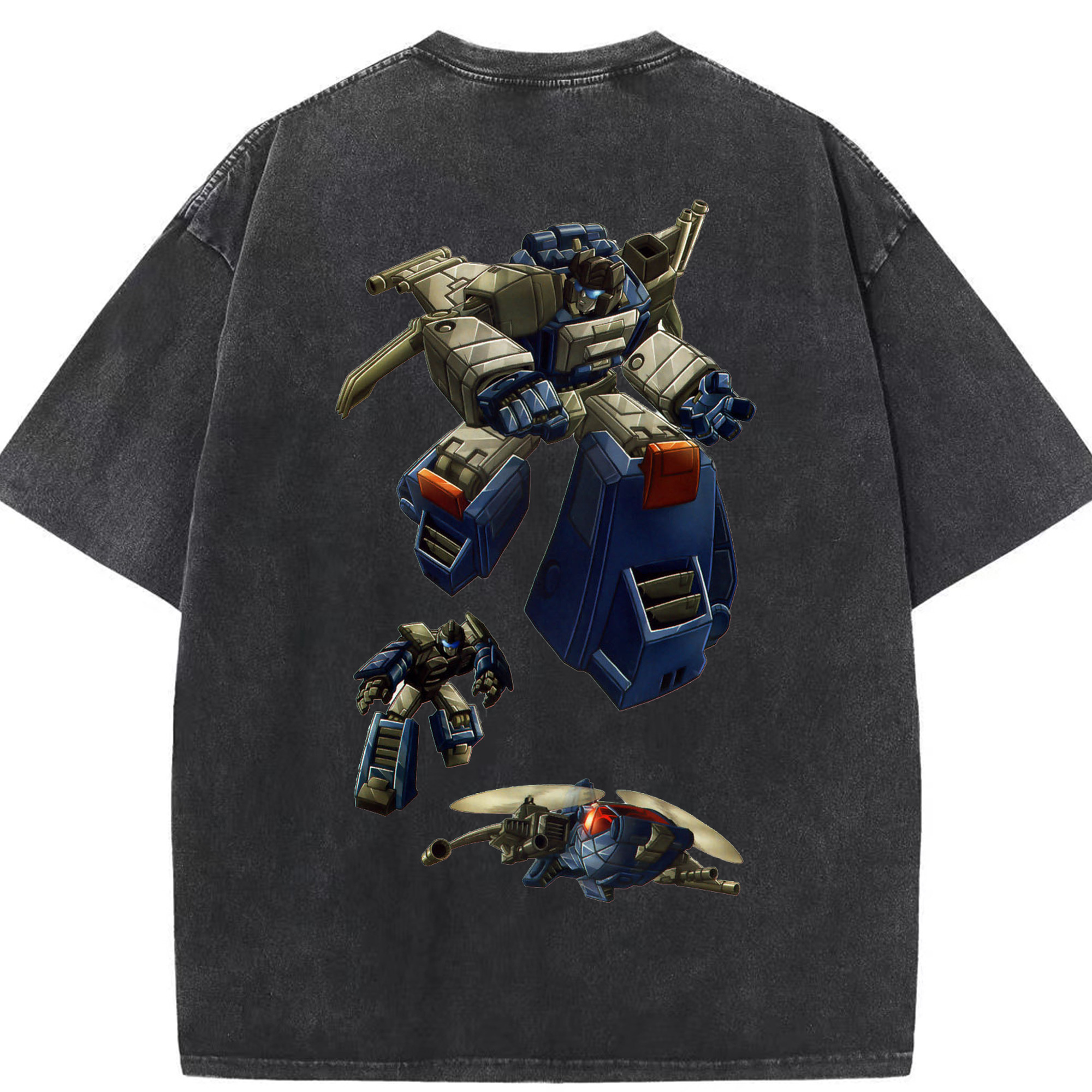 （画像用）  綿100% ヴィンテージ風 半袖Tシャツ（背面プリント）