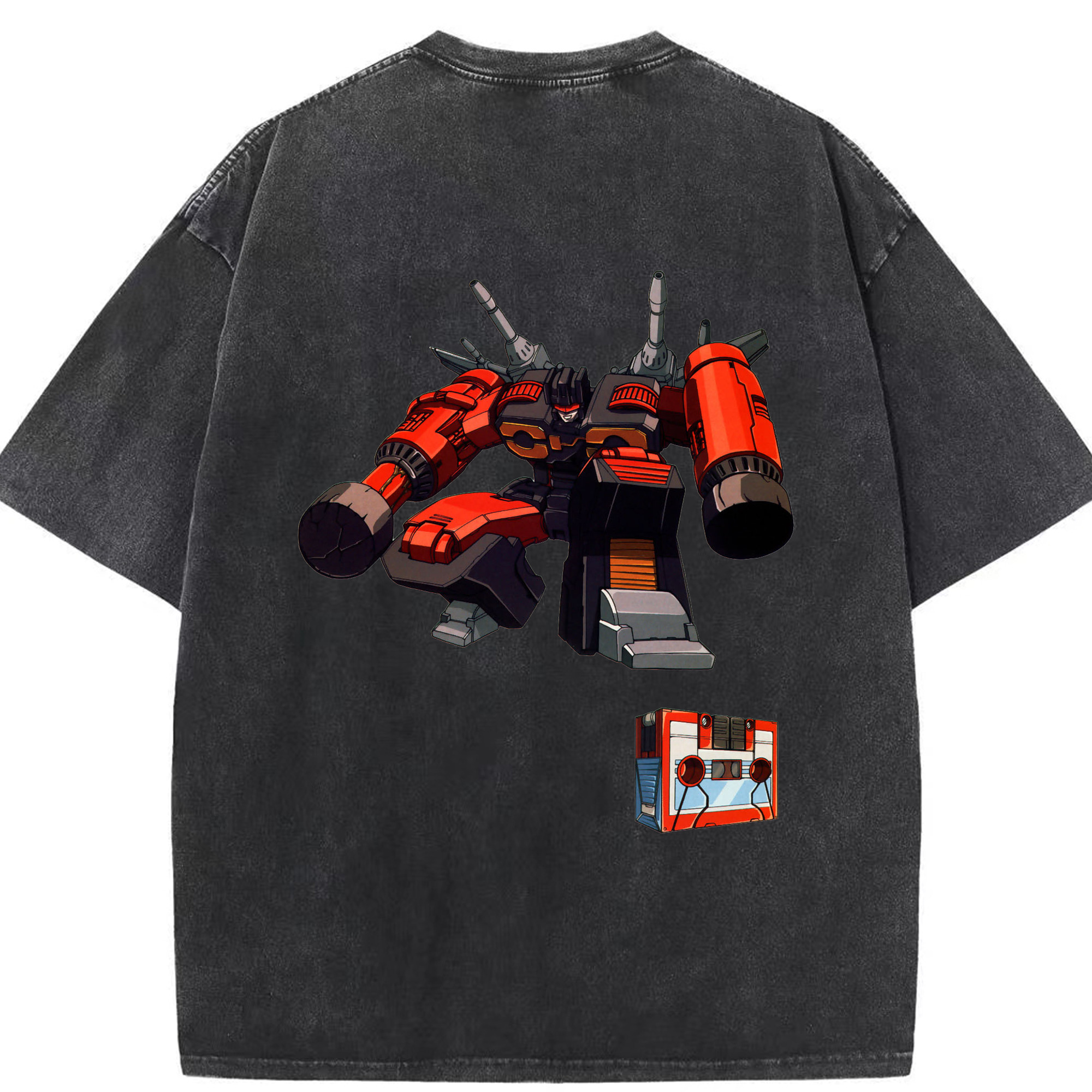 （画像用）  綿100% ヴィンテージ風 半袖Tシャツ（背面プリント）