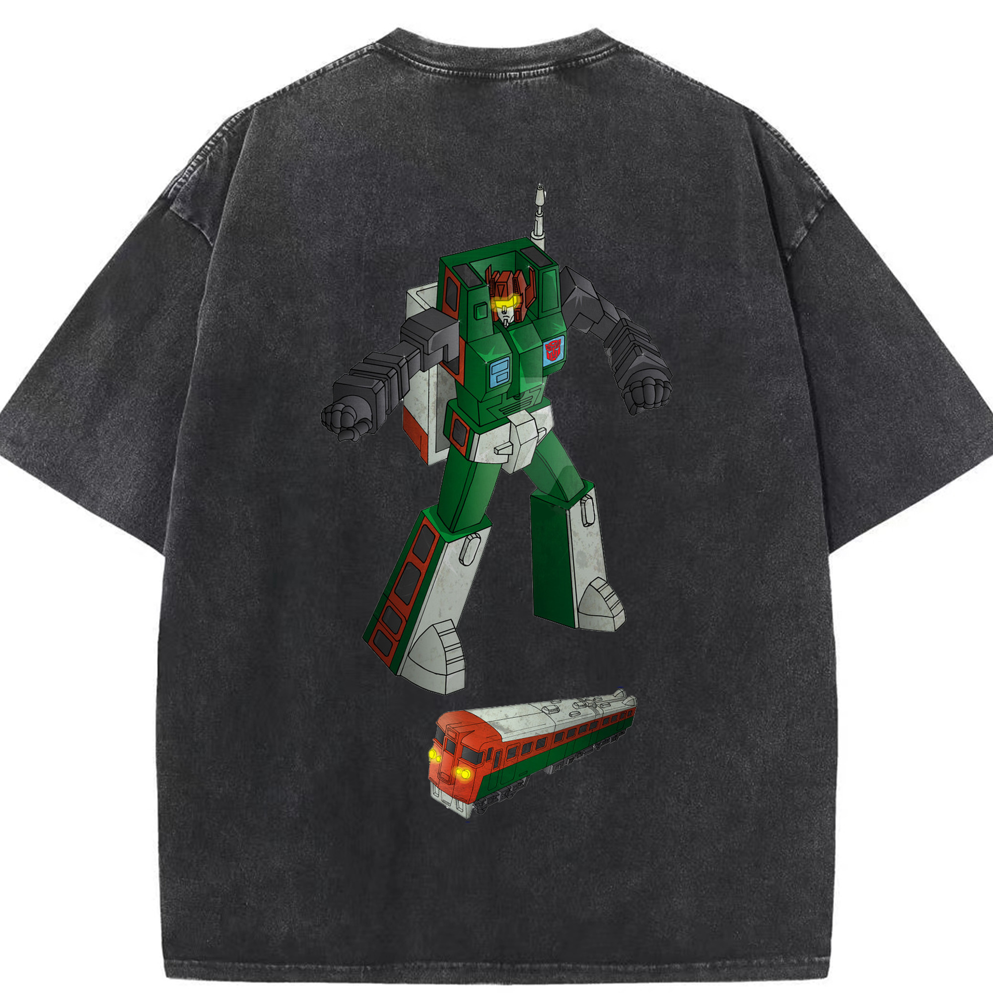 （画像用）  綿100% ヴィンテージ風 半袖Tシャツ（背面プリント）