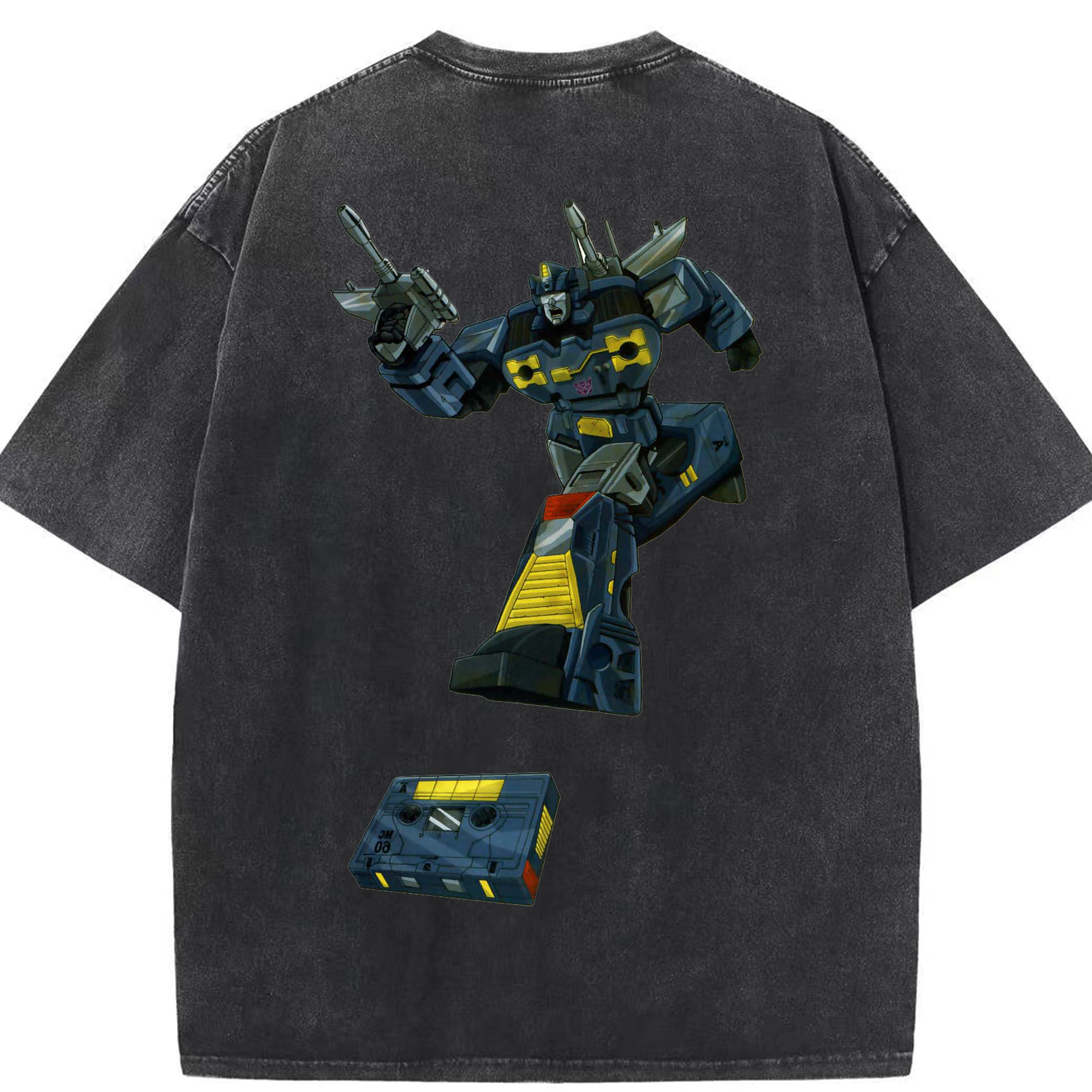 （画像用）  綿100% ヴィンテージ風 半袖Tシャツ（背面プリント）