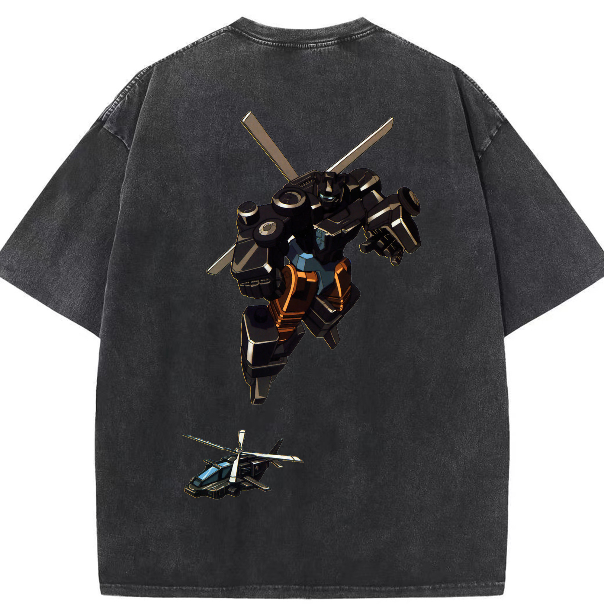 （画像用）  綿100% ヴィンテージ風 半袖Tシャツ（背面プリント）