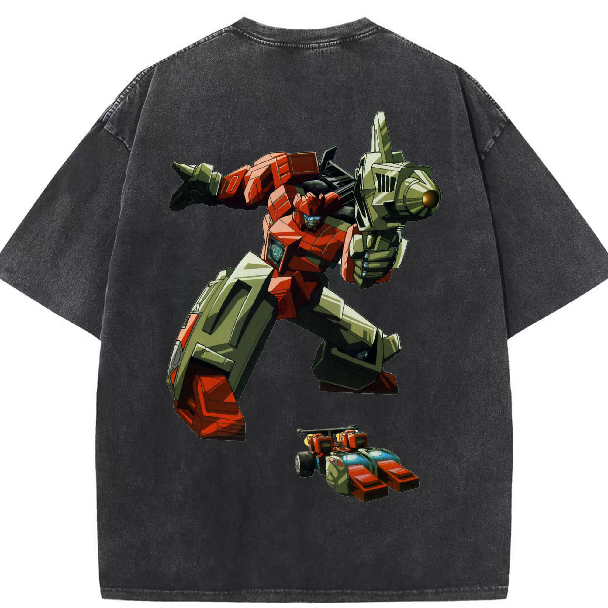 （画像用）  綿100% ヴィンテージ風 半袖Tシャツ（背面プリント）