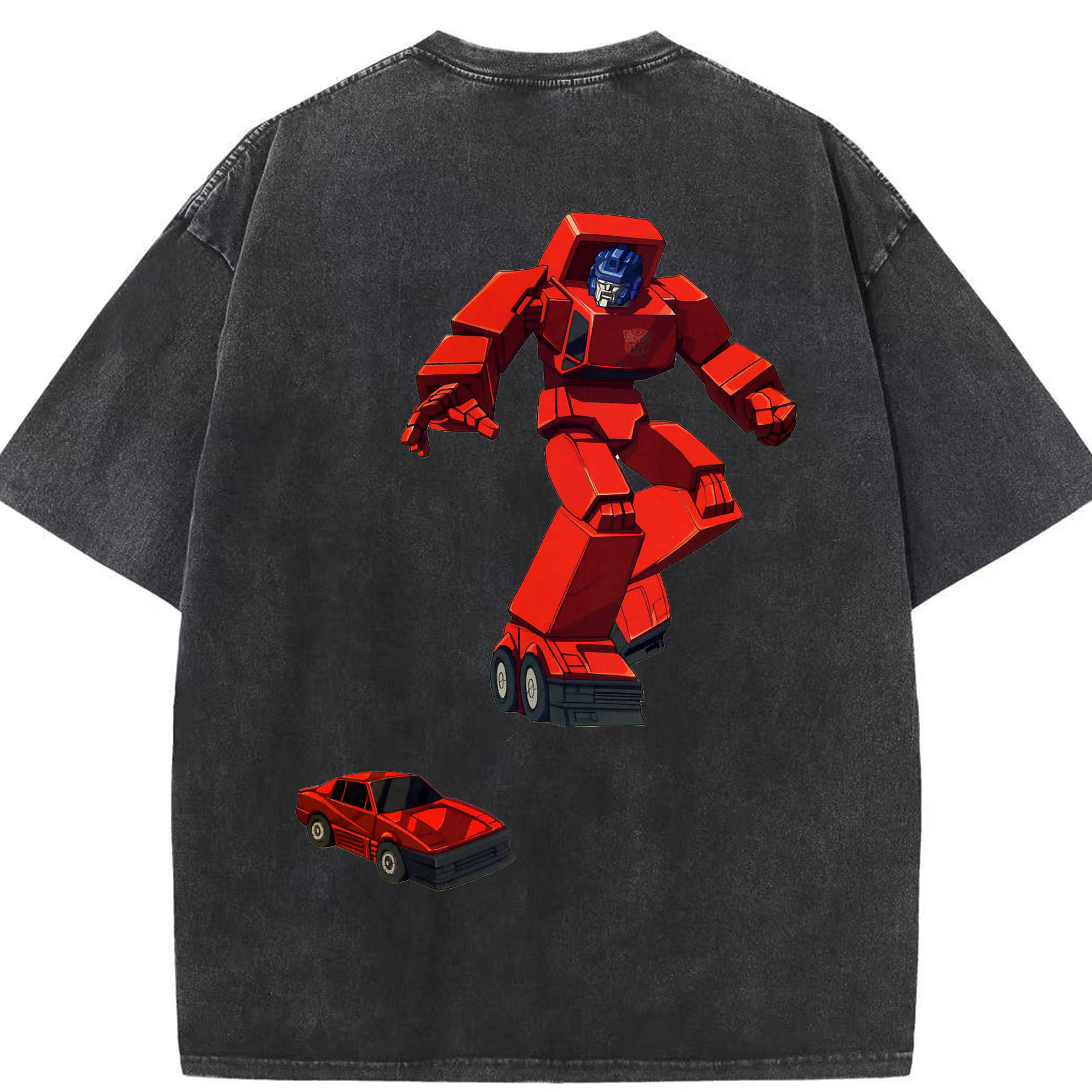 （画像用）  綿100% ヴィンテージ風 半袖Tシャツ（背面プリント）