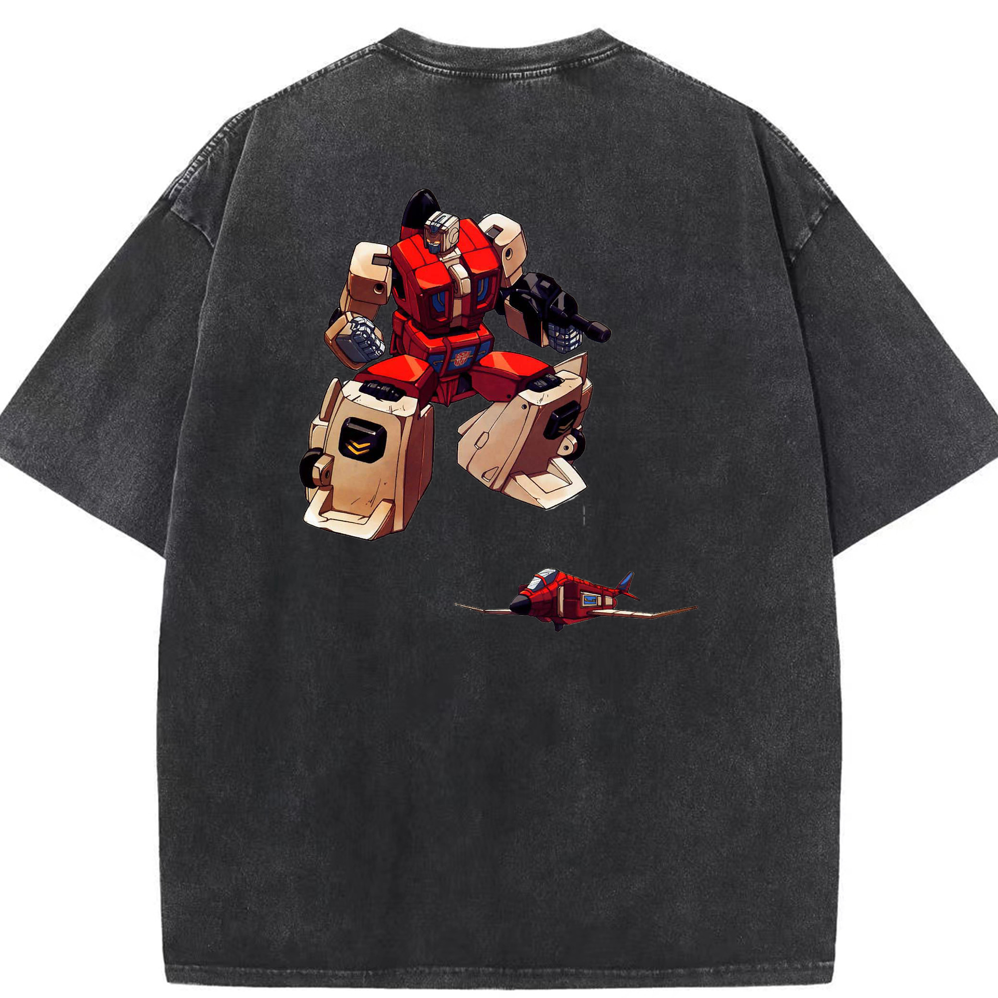 （画像用）  綿100% ヴィンテージ風 半袖Tシャツ（背面プリント）