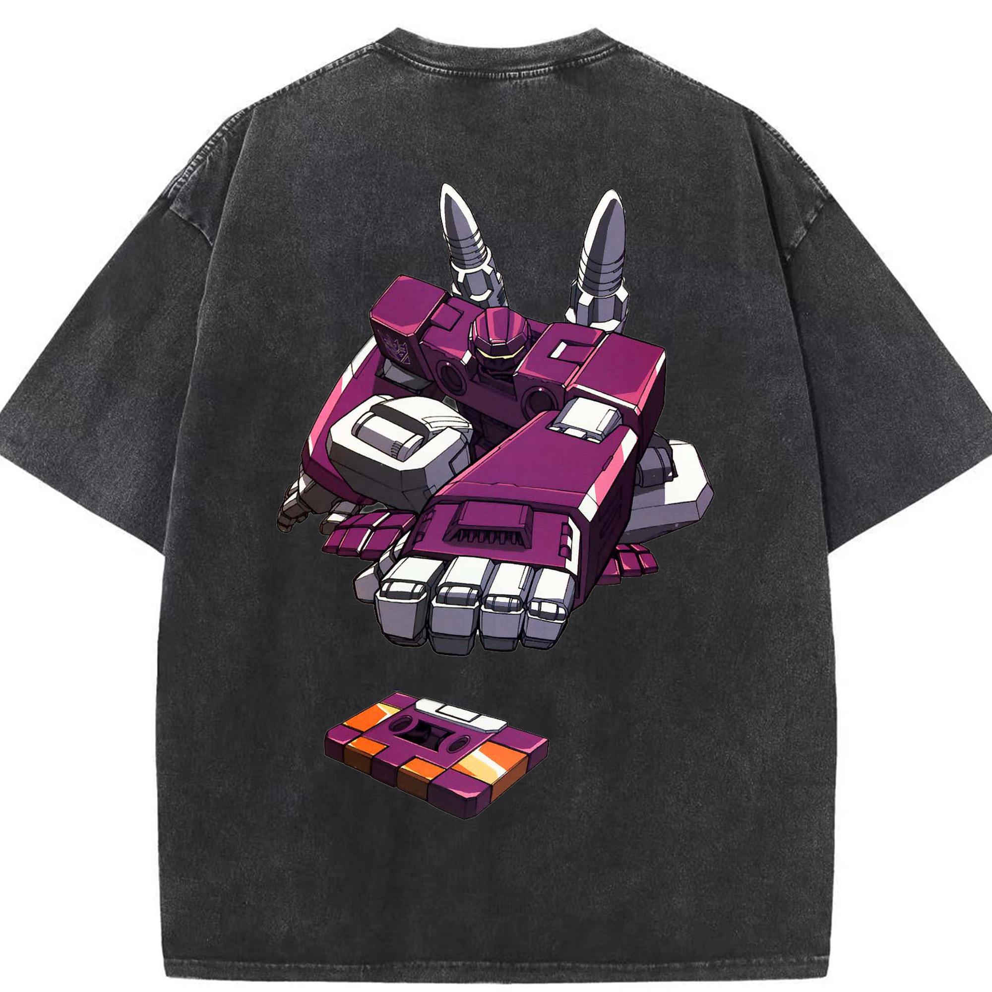 （画像用）  綿100% ヴィンテージ風 半袖Tシャツ（背面プリント）