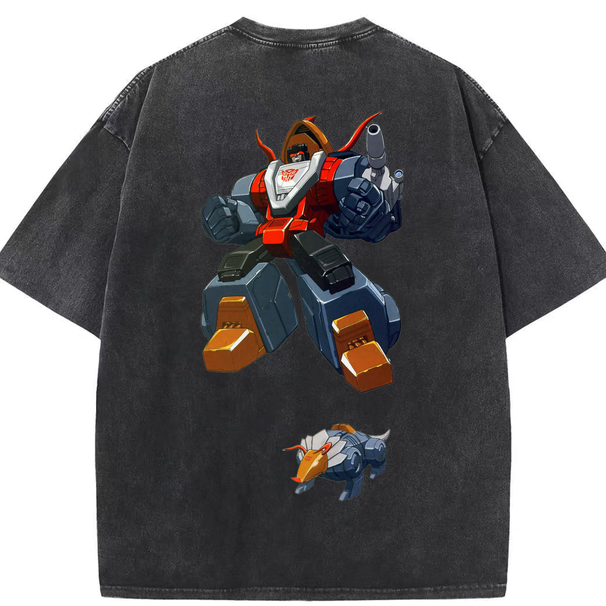 （画像用）  綿100% ヴィンテージ風 半袖Tシャツ（背面プリント）