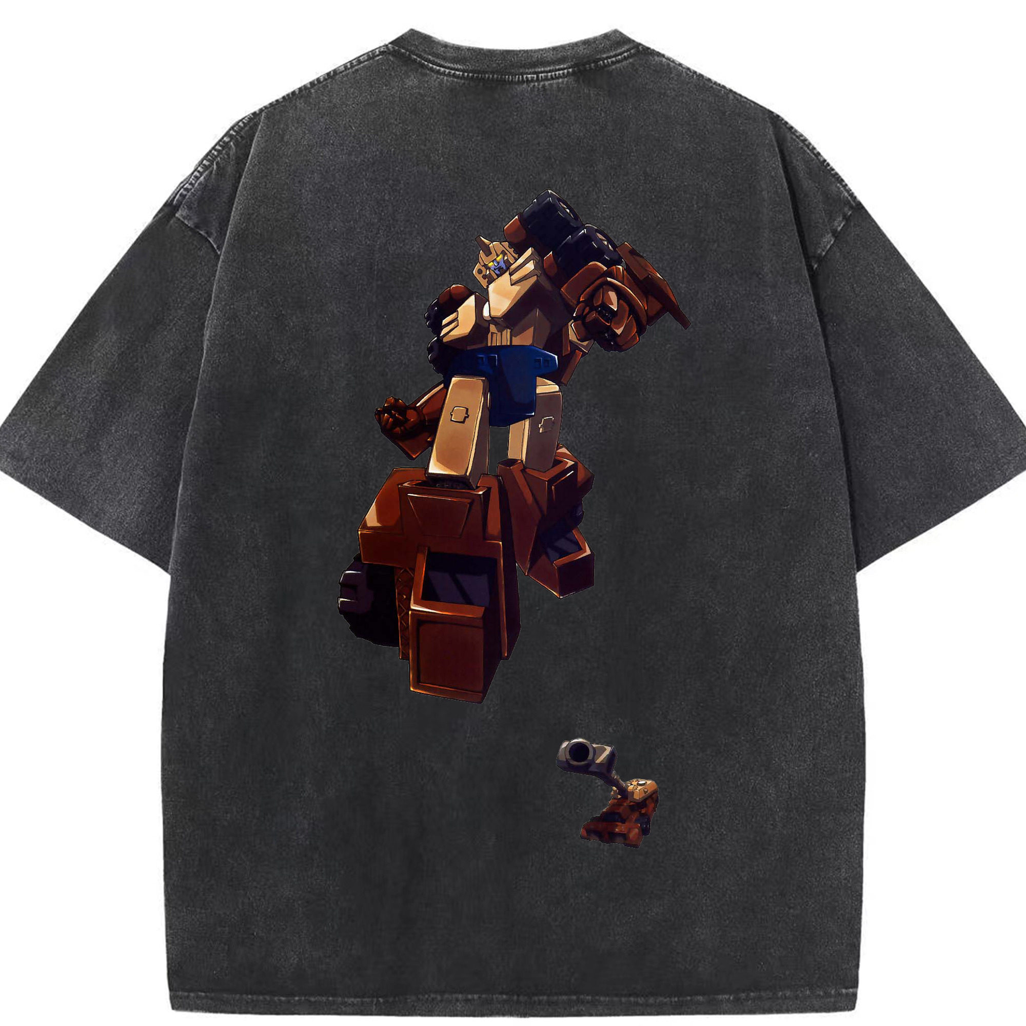 （画像用）  綿100% ヴィンテージ風 半袖Tシャツ（背面プリント）