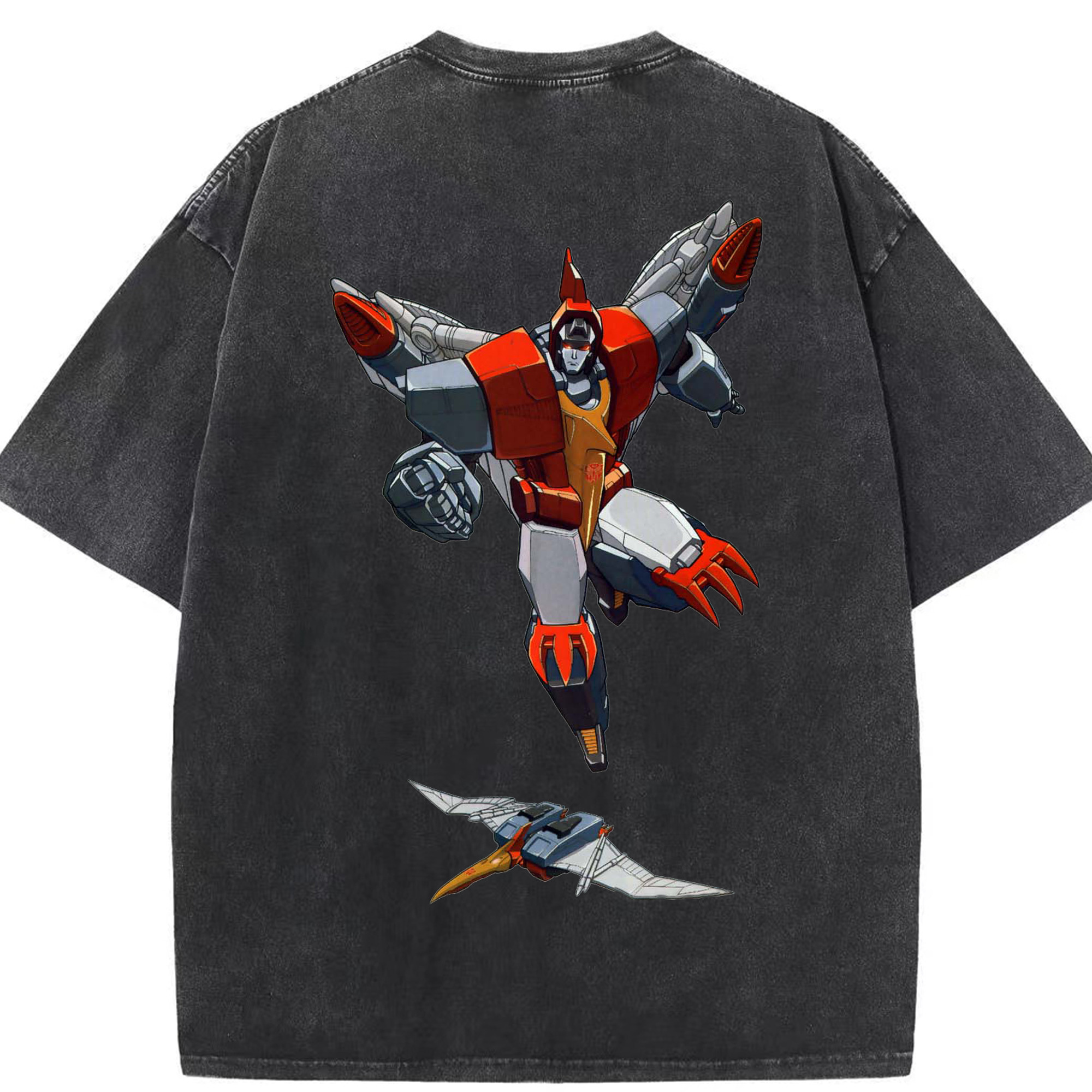 （画像用）  綿100% ヴィンテージ風 半袖Tシャツ（背面プリント）