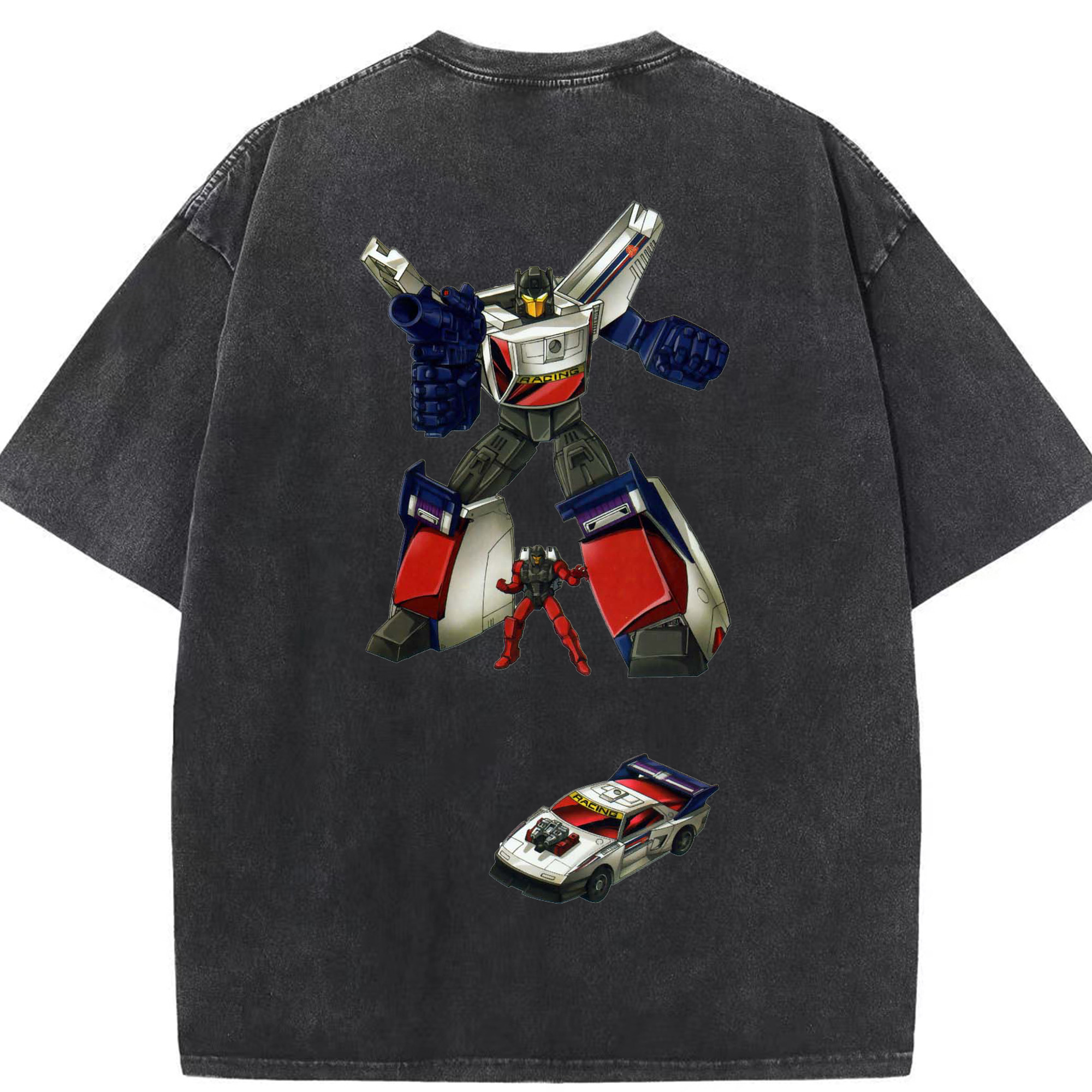 （画像用）  綿100% ヴィンテージ風 半袖Tシャツ（背面プリント）