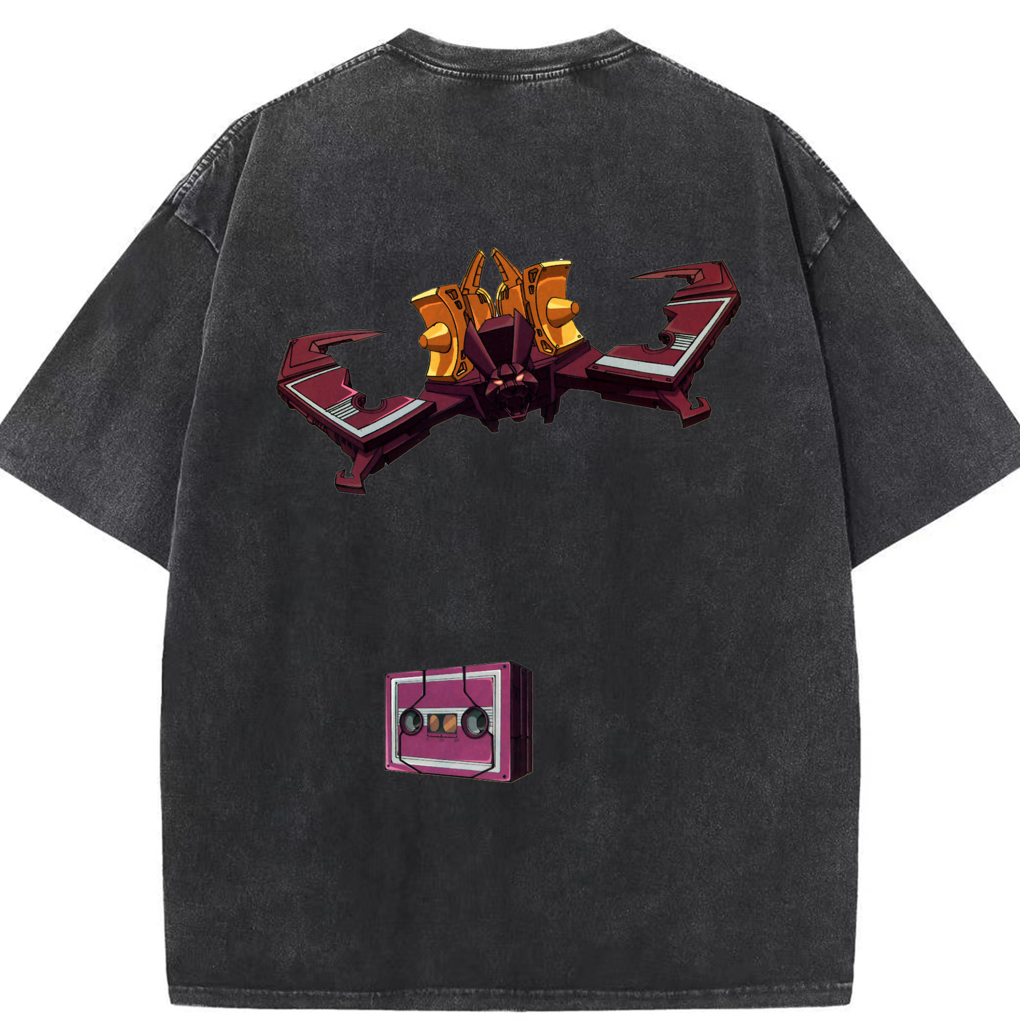 （画像用）  綿100% ヴィンテージ風 半袖Tシャツ（背面プリント）