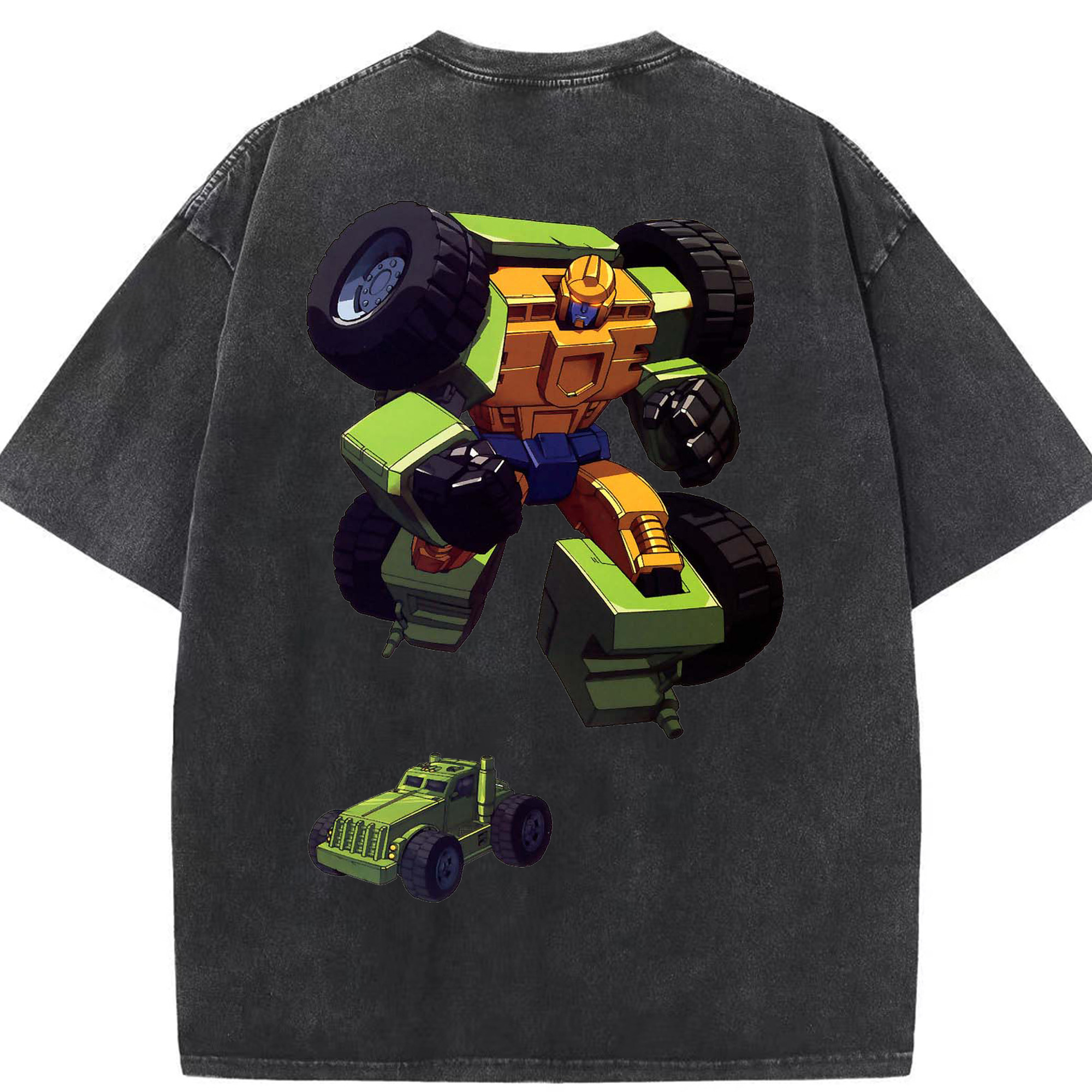 （画像用）  綿100% ヴィンテージ風 半袖Tシャツ（背面プリント）