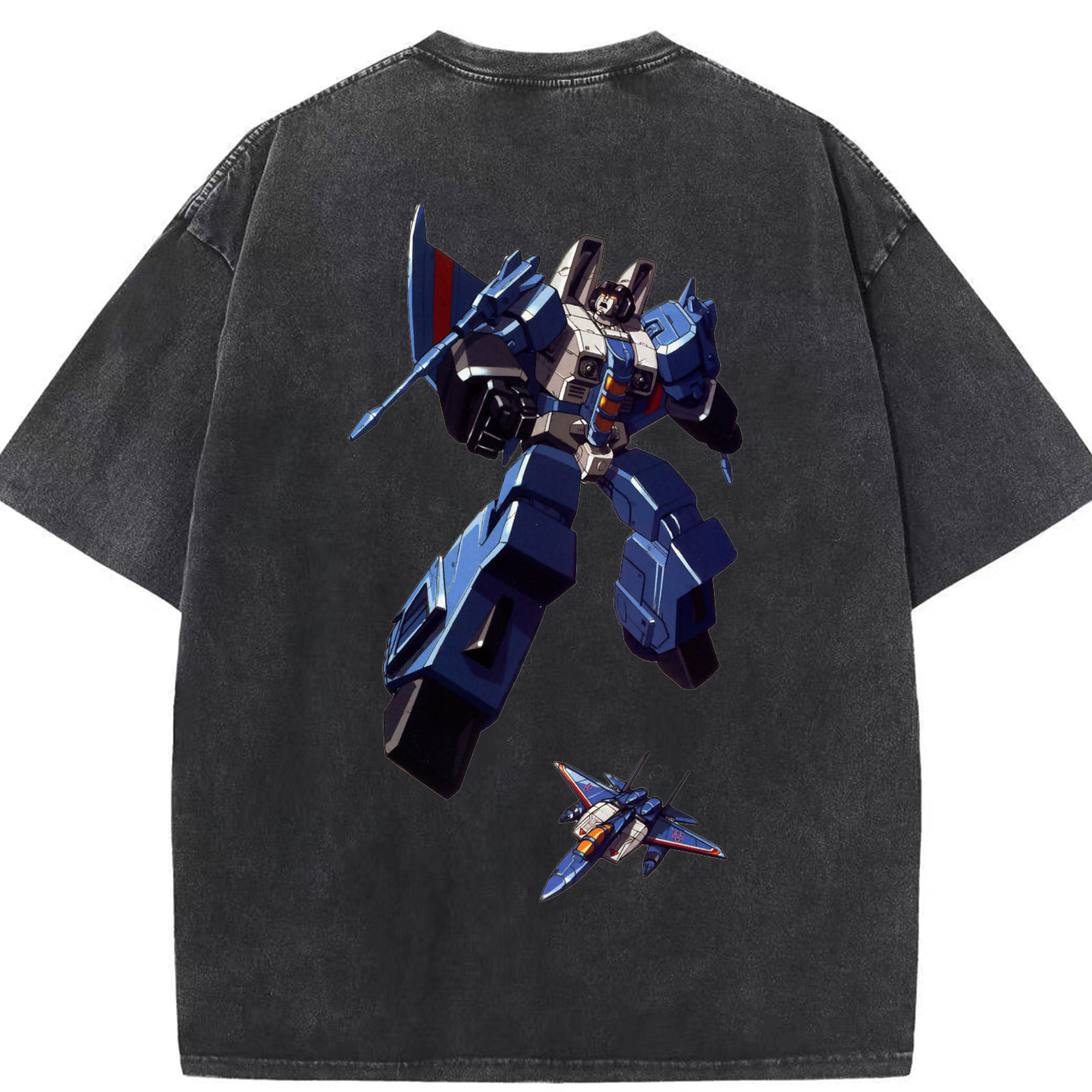（画像用）  綿100% ヴィンテージ風 半袖Tシャツ（背面プリント）