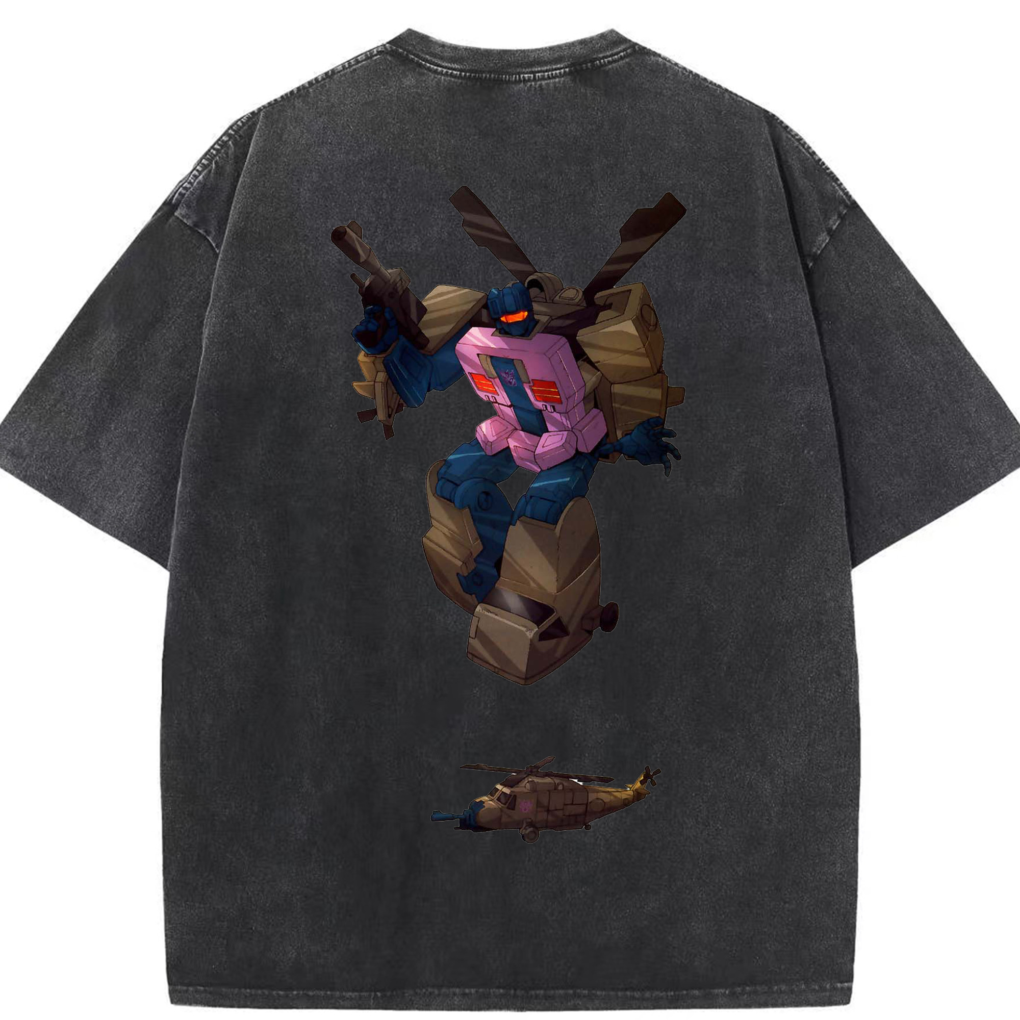 （画像用）  綿100% ヴィンテージ風 半袖Tシャツ（背面プリント）