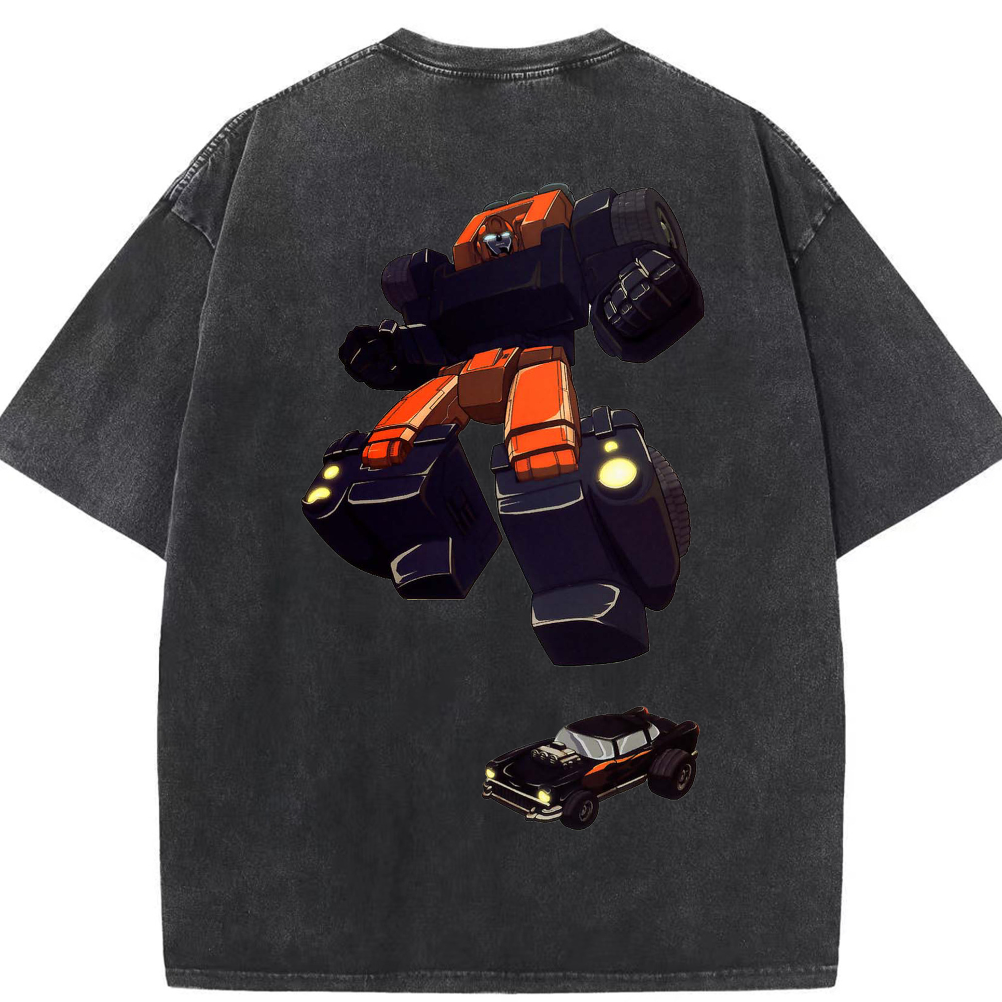 （画像用）  綿100% ヴィンテージ風 半袖Tシャツ（背面プリント）