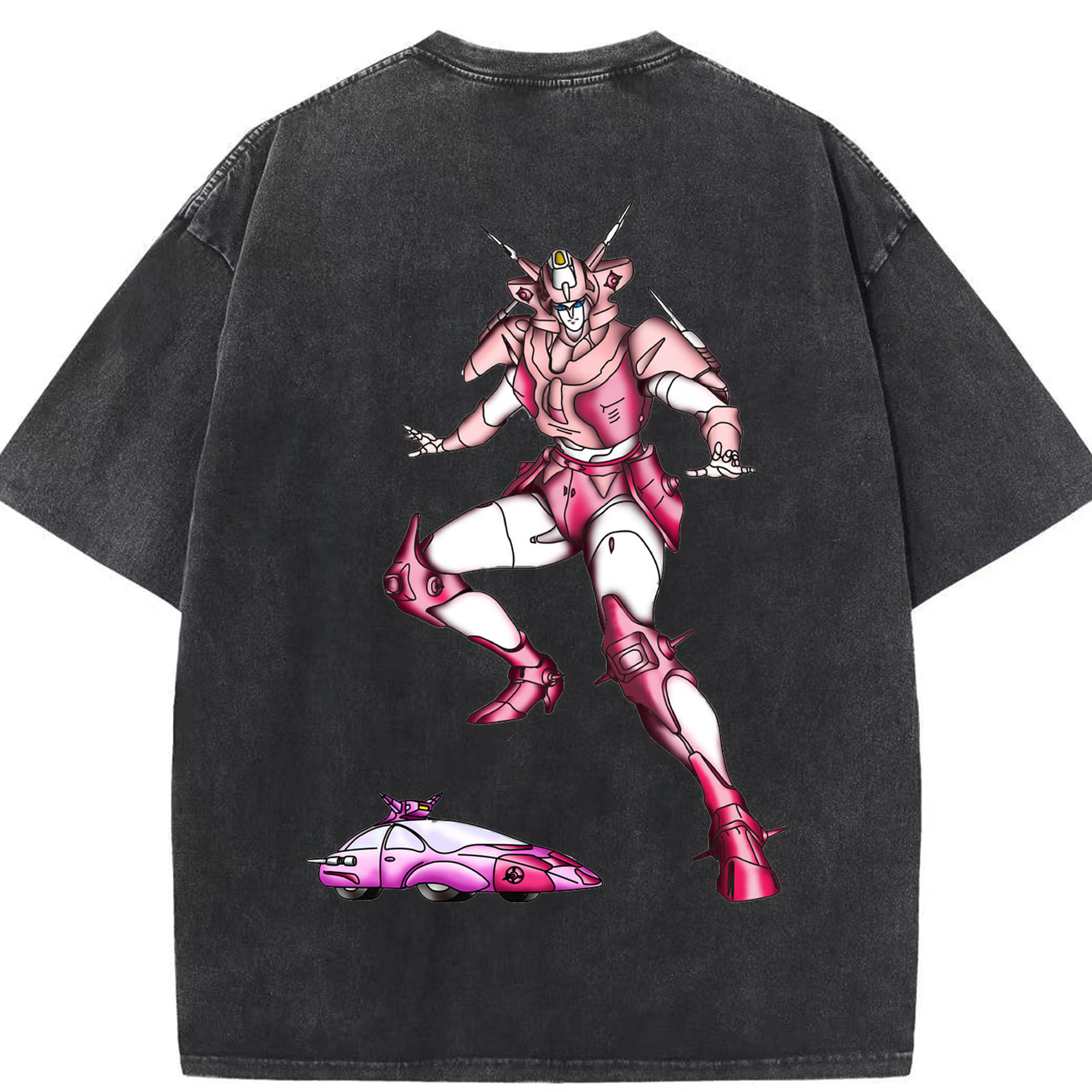（画像用）  綿100% ヴィンテージ風 半袖Tシャツ（背面プリント）